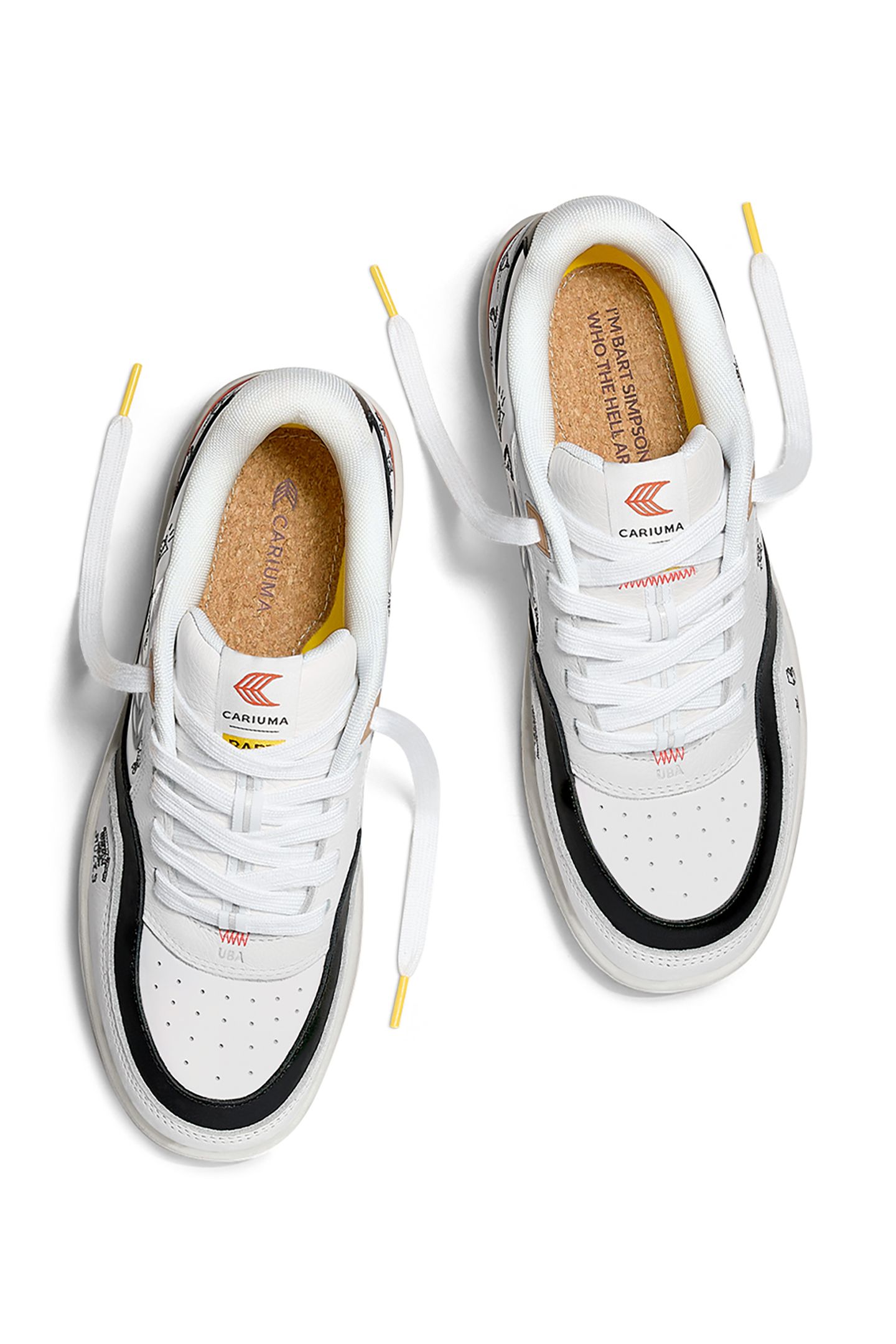 SIMPSONS UBA WHITE LEATHER BART SKATEBOARD SNEAKER 5