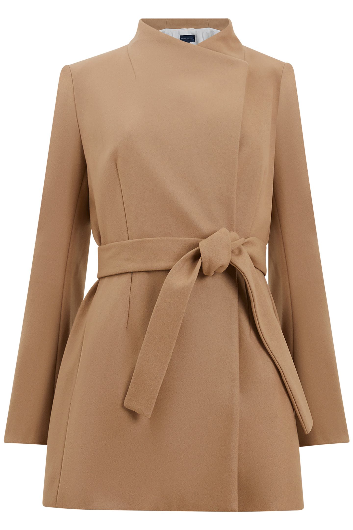 FT PLATFM FELT CROSSOVER COAT CAMEL 3