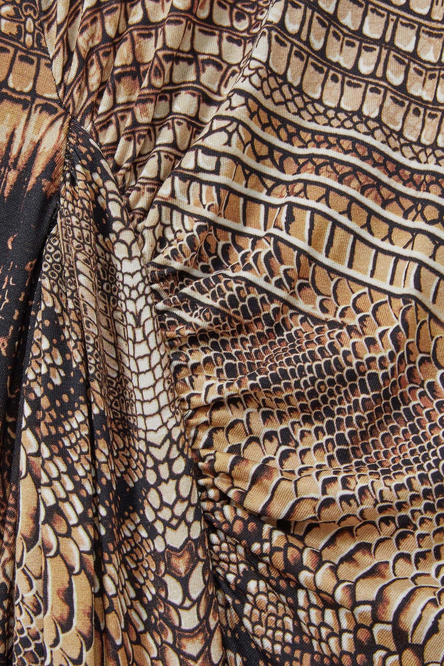 NAOMI ITALIAN PRINTED DRESS BROWN 6