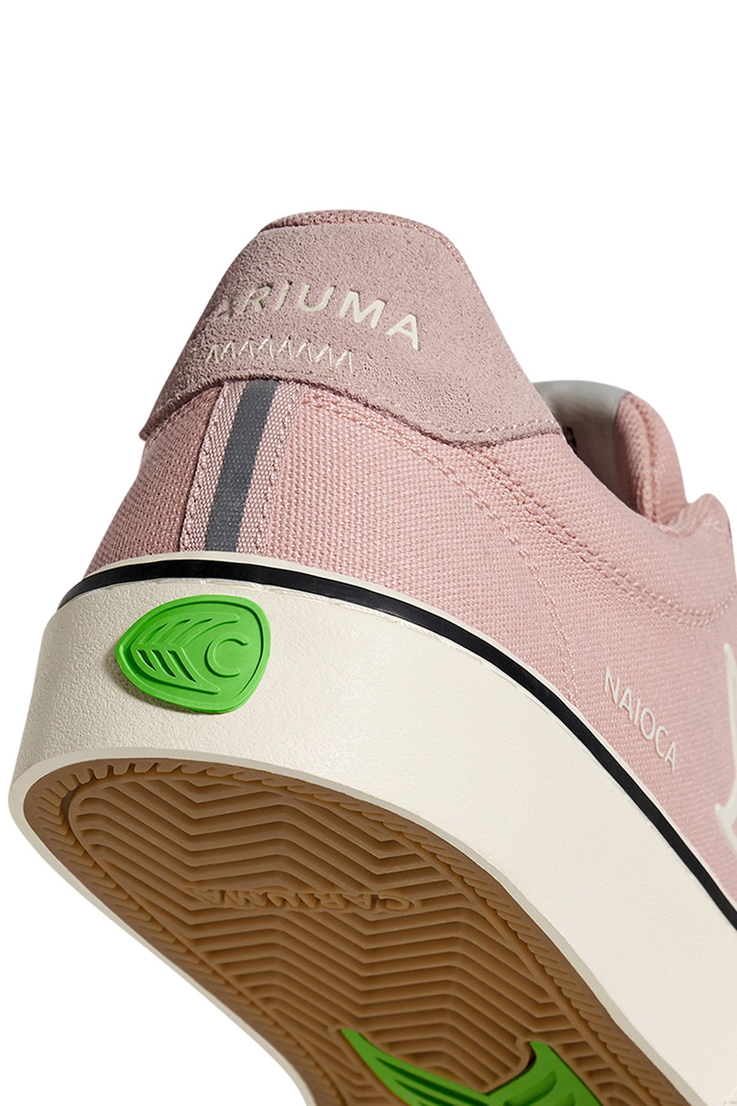 NAIOCA PRO ROSE SUEDE AND CANVAS IVORY LOGO SNEAKER 4
