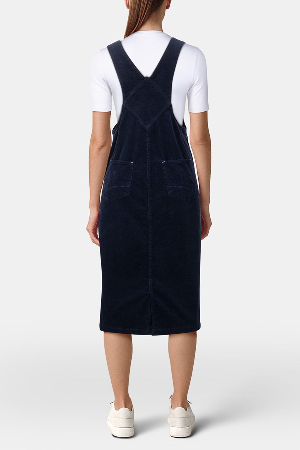 EMMIE ORGANIC CORD MIDI PINNY DARK NAVY 2