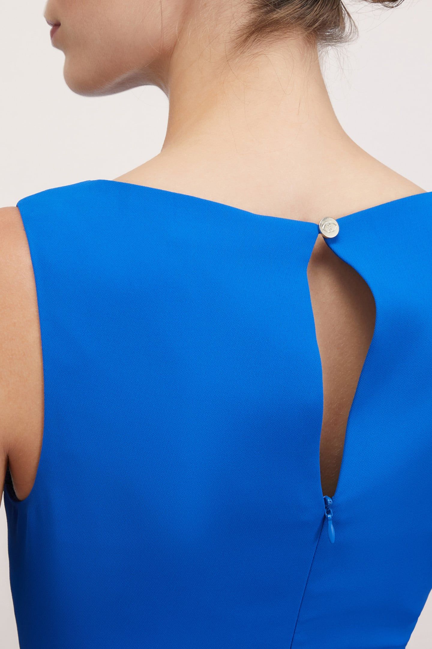 CREPE FABRIC MINI DRESS BRIGHT BLUE 5