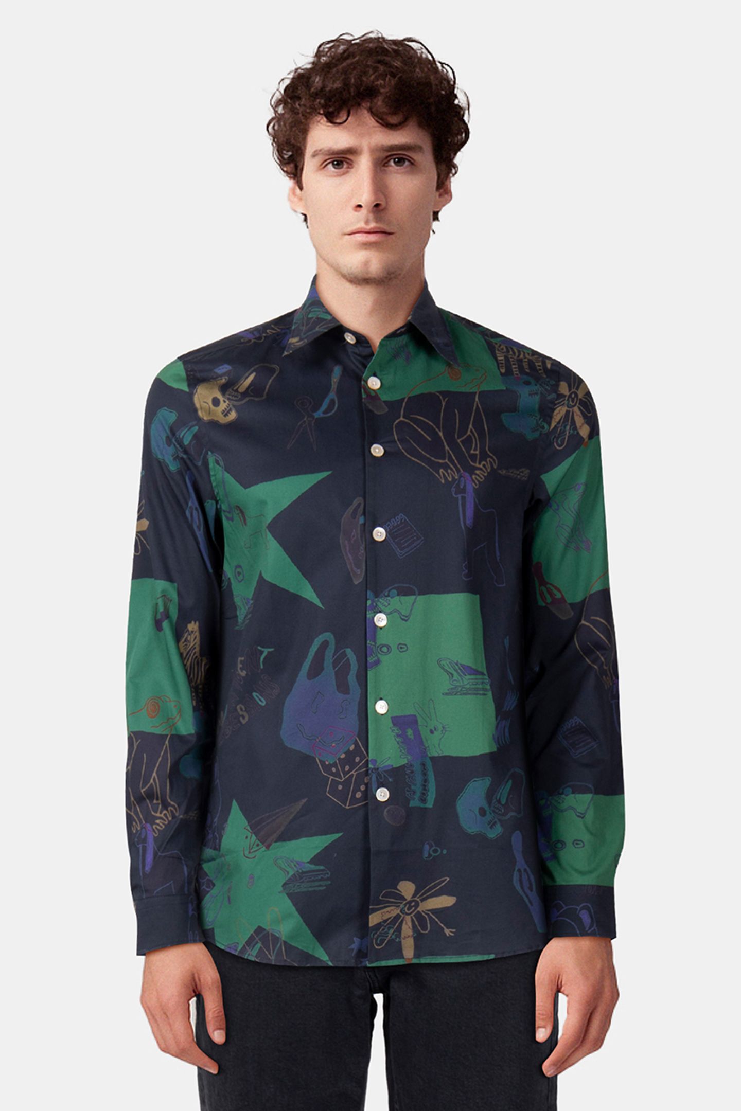 LS REGULAR FIT SHIRT VERY DARK NAVY 1