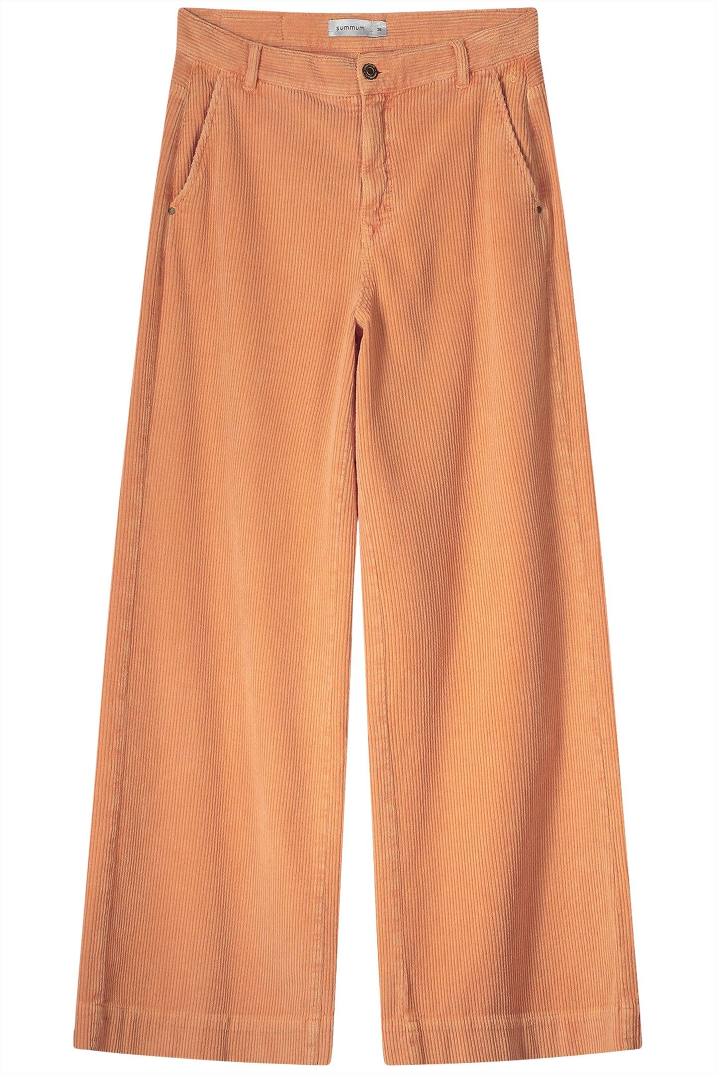 FLARED PANTS FLUID STRETCH CORD ORANGE 4