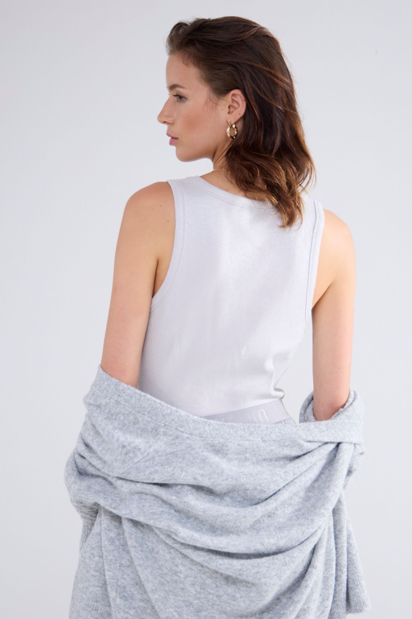 RIB TANKTOP COTTON RIB GREYS 3