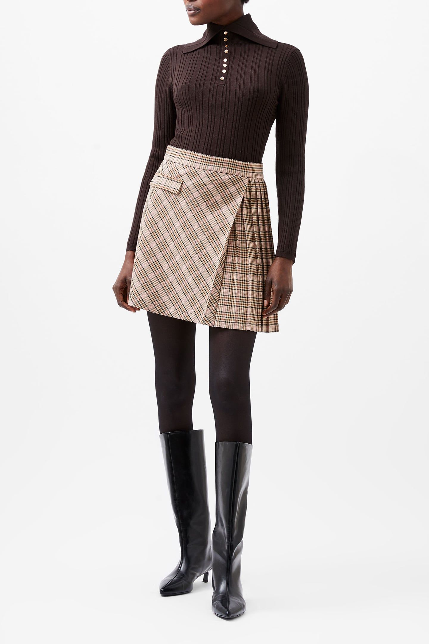 GINA CHECKS SKIRT PINK CHECK 1