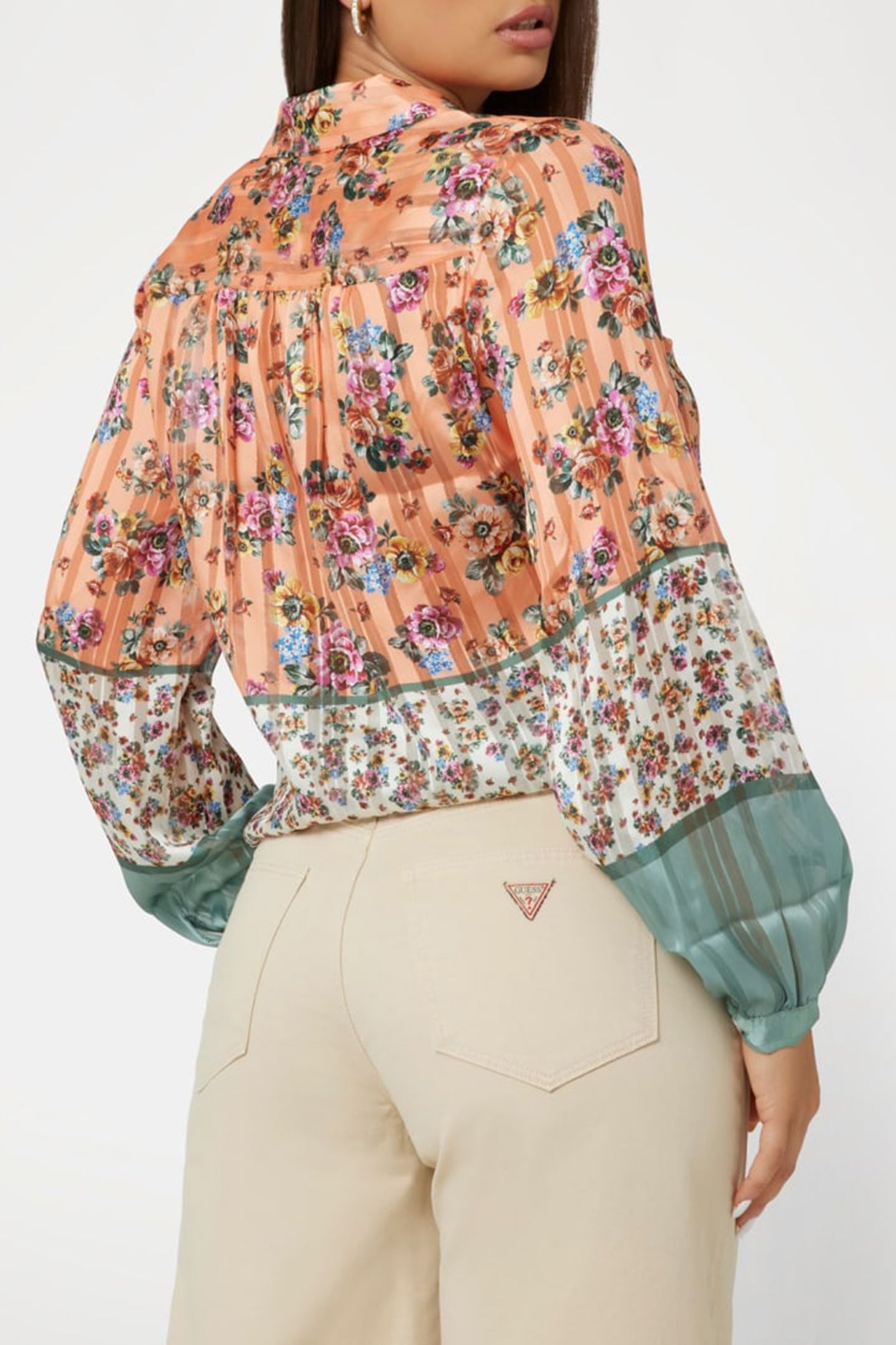 GUESS ECO LS DANIELLE SHIRT LITTLE FLORA GARDEN 2