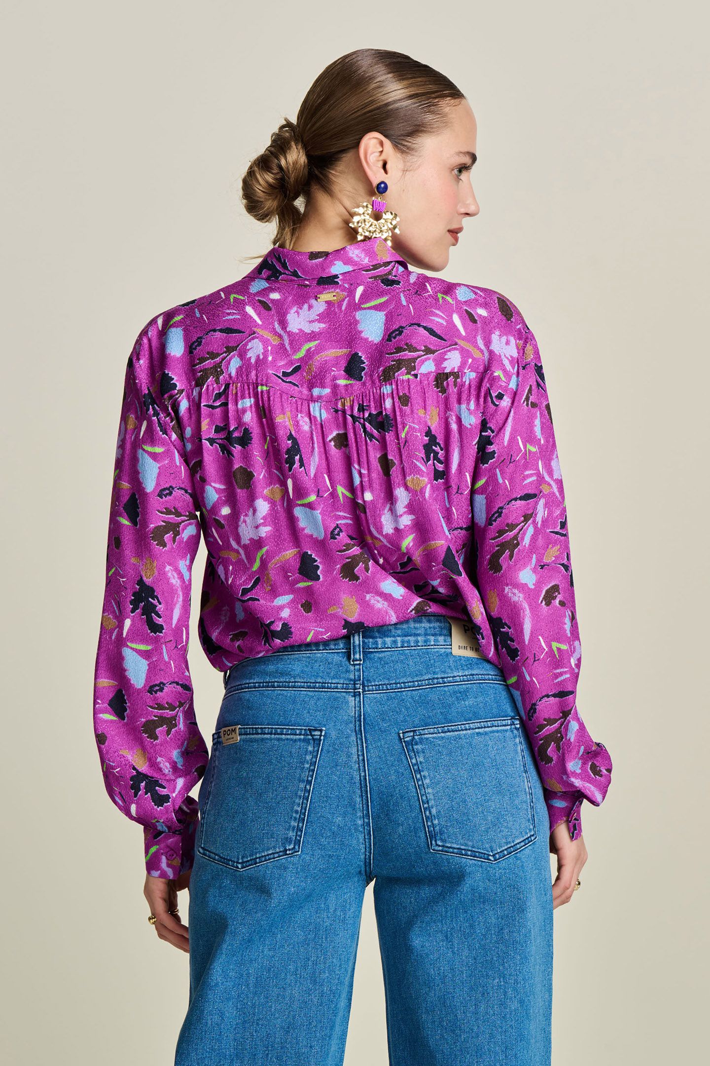 BLOUSE - MILLY FEATHERFEST CACTUS PINK 2