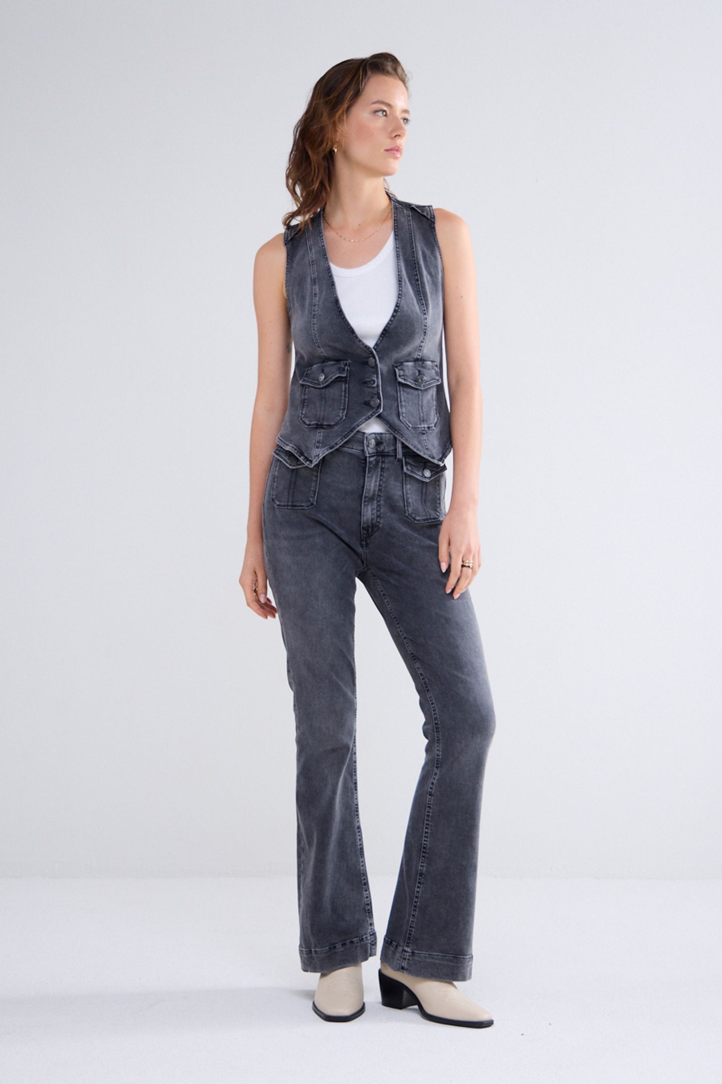 DENIM GILET COTTON BLACK DENIM BLACK DENIM 5