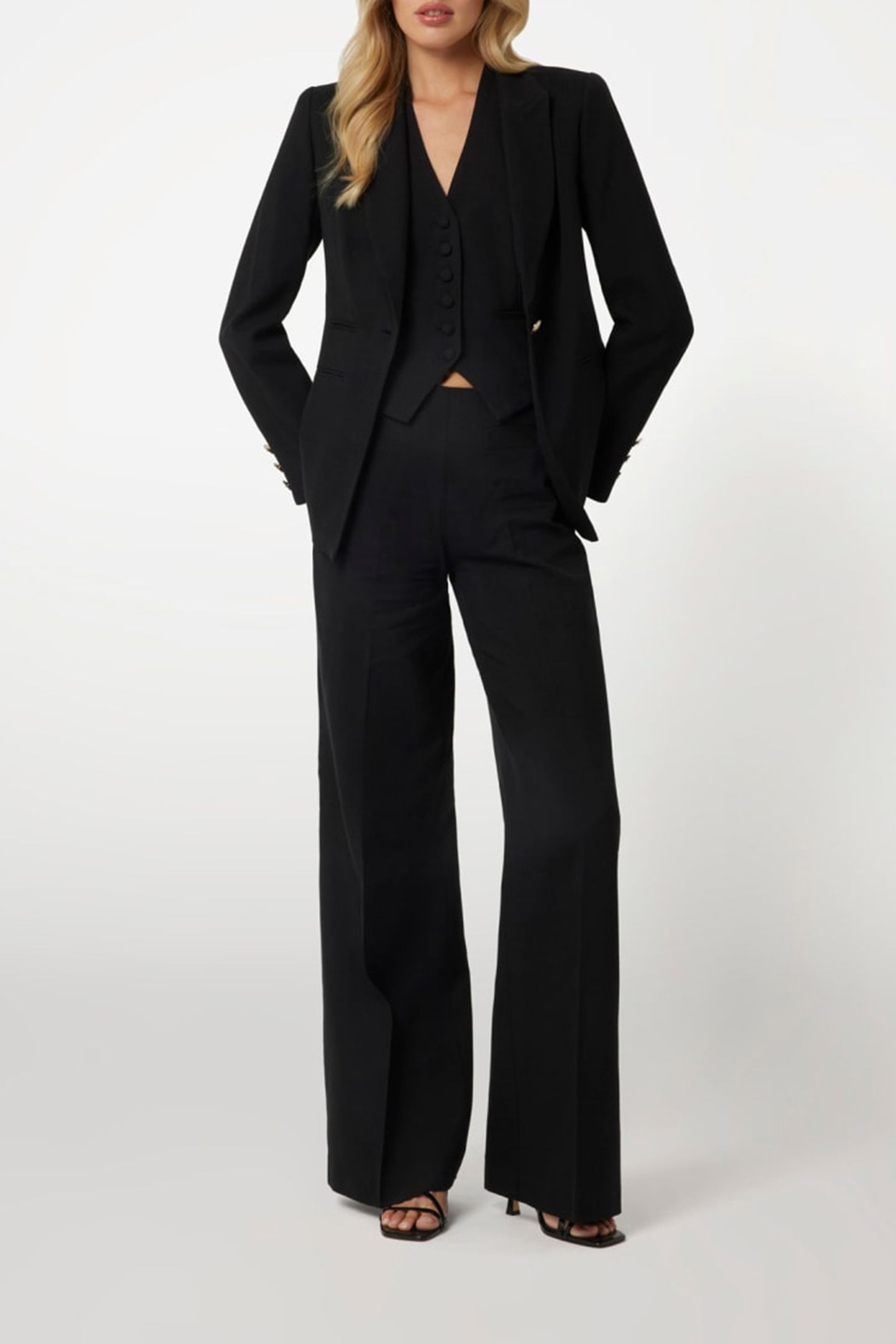 MARCIANO BY GUESS DANIELLE VEST JET BLACK 6