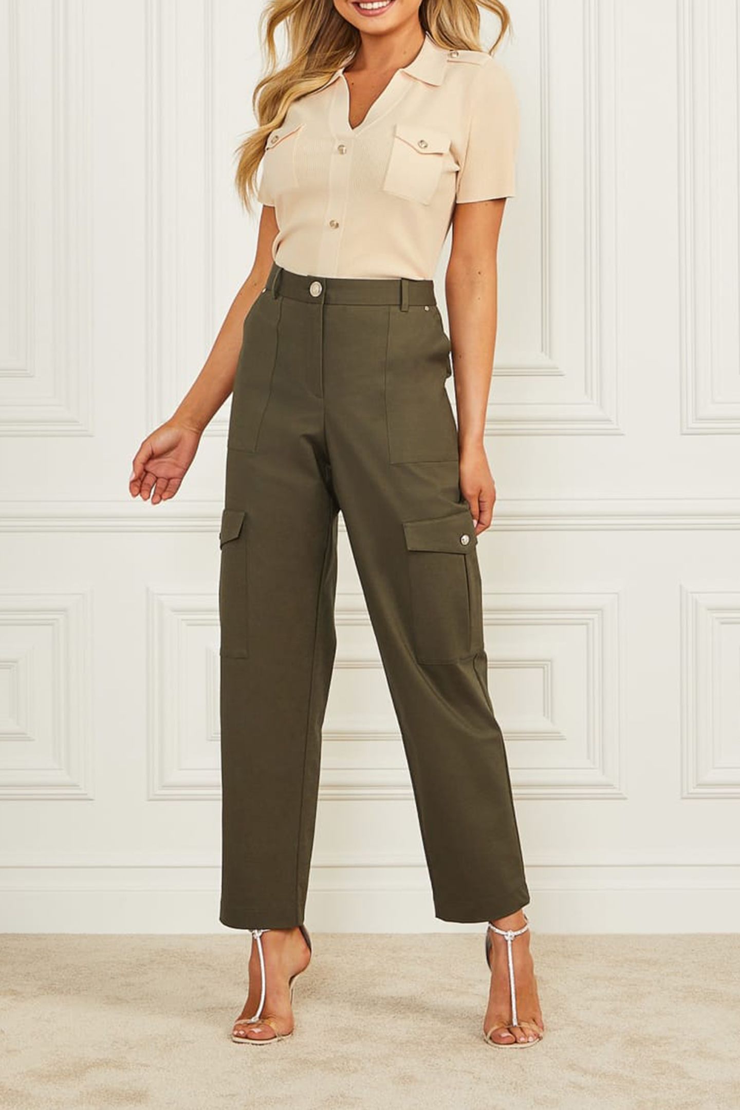 MARCIANO BY GUESS ALICE CARGO PANT OLIVE MORNING 3