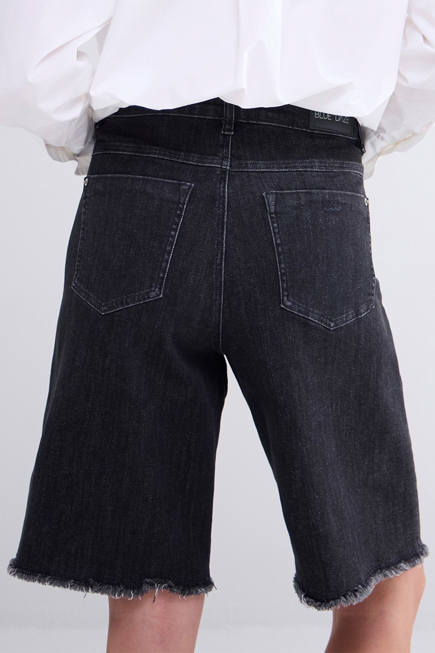 BERMUDA JEANS BLACK STRETCH DENIM BLACK DENIM 2