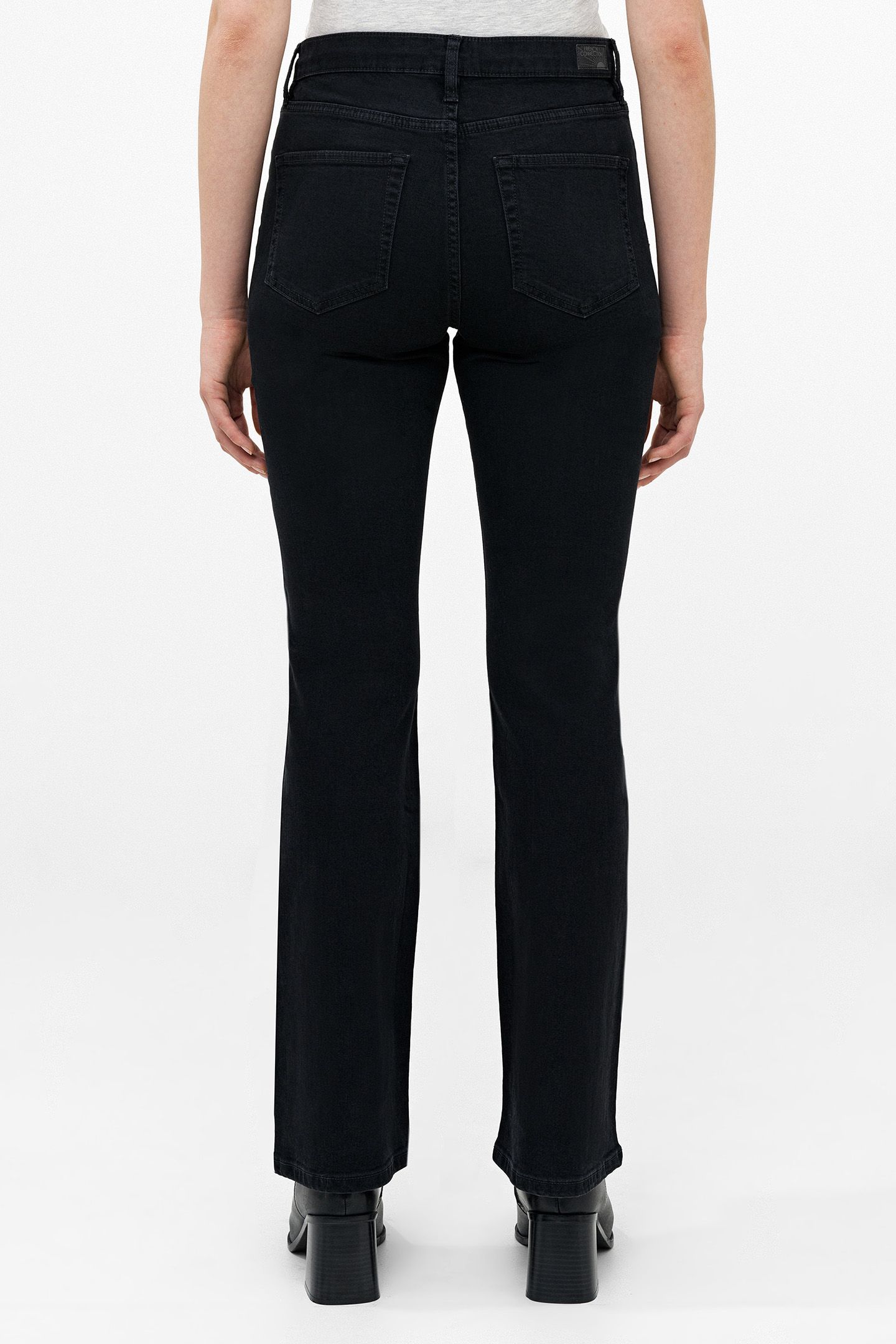 STRETCH DENIM BOOT CUT FUL LNG BLACK 2