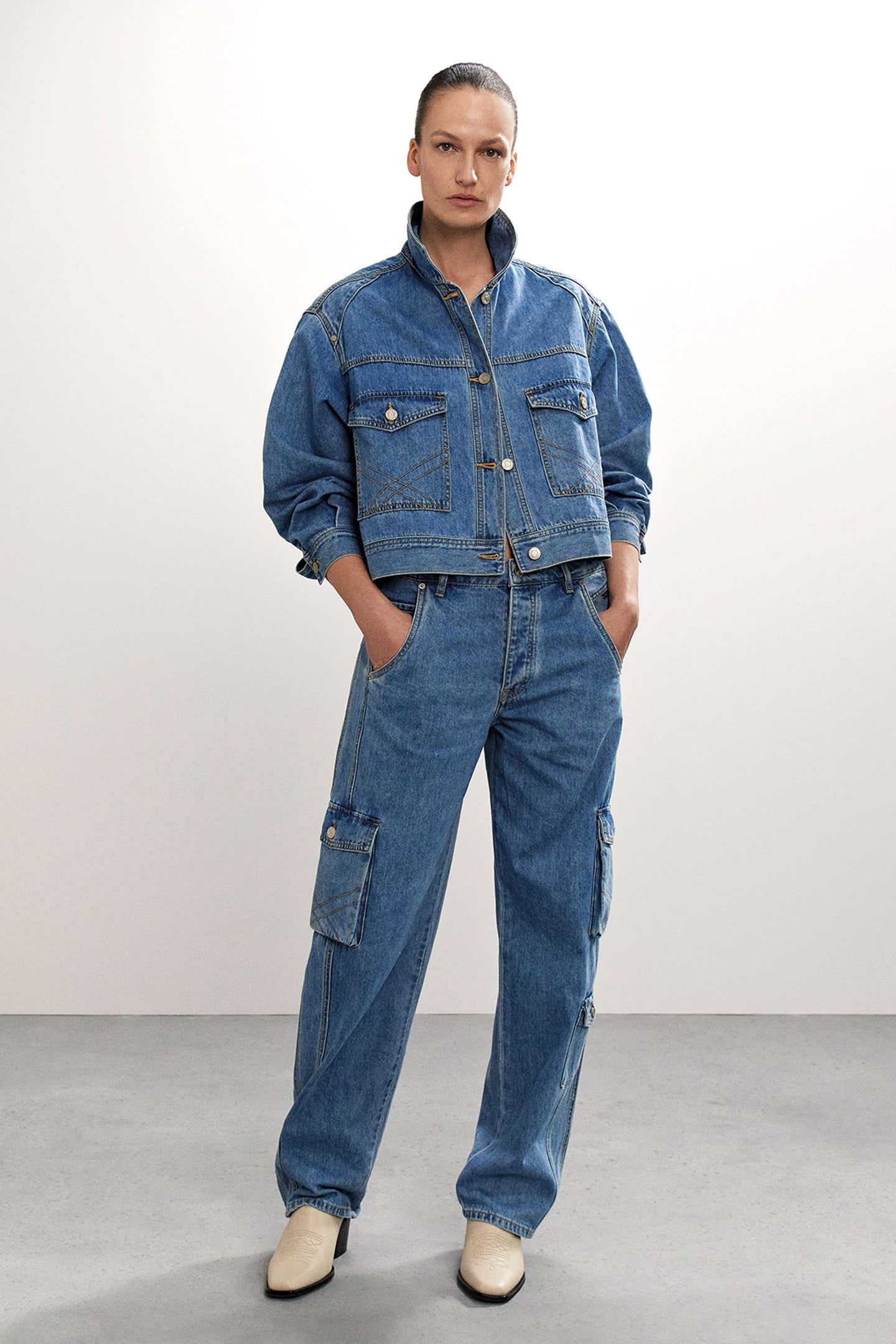 CARGO JEANS BAGGY COTTON JEANS DENIM 7