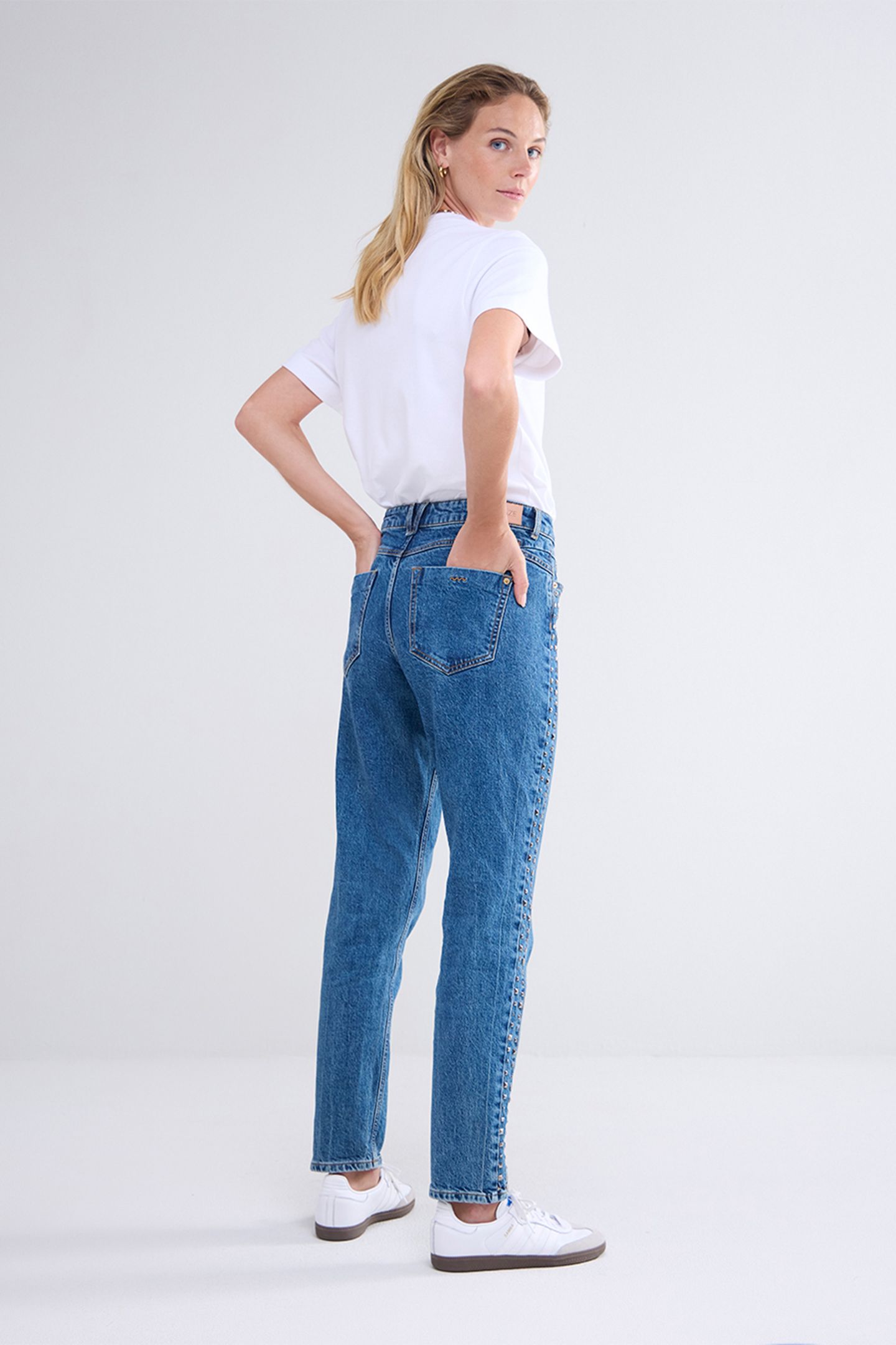 MOMS FIT JEANS INDIGO COTTON LYOCELL DENIM 2