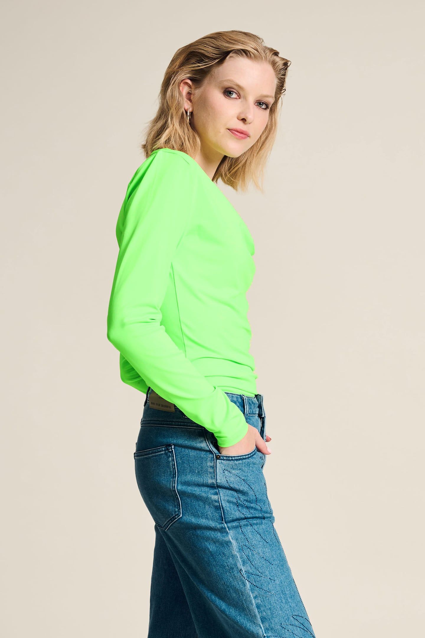 TOP - WATERFALL VIBRANT GREEN 6