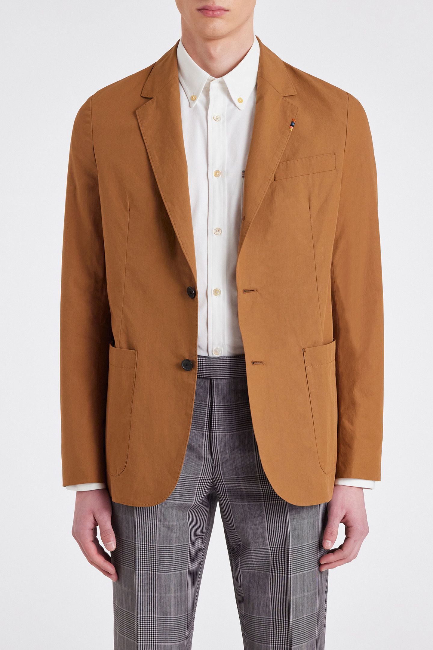 MENS 2BTN SB JACKET TAN 1