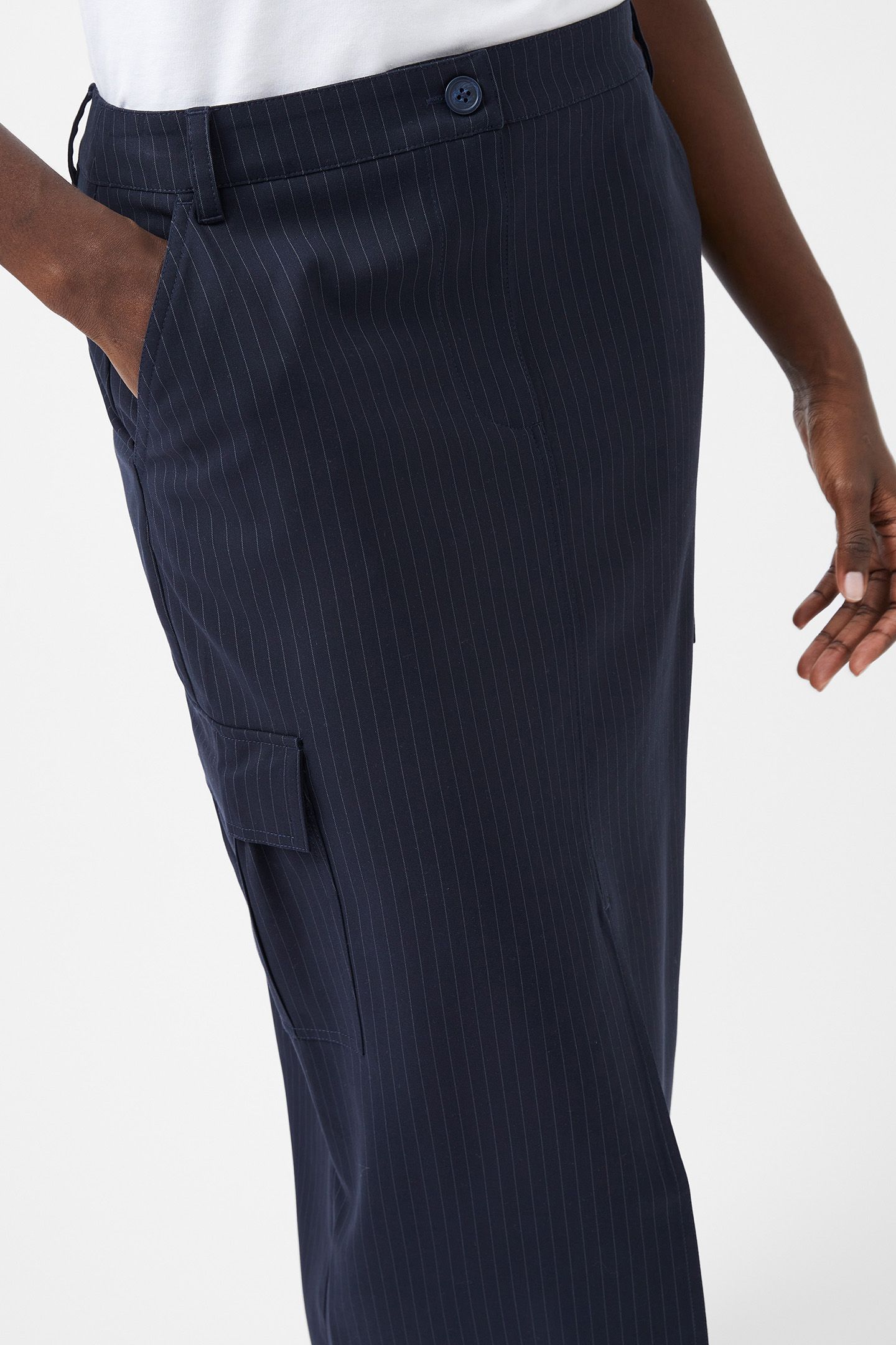 HAILEY PINSTRIPE PENCIL SKIRT MARINE 4