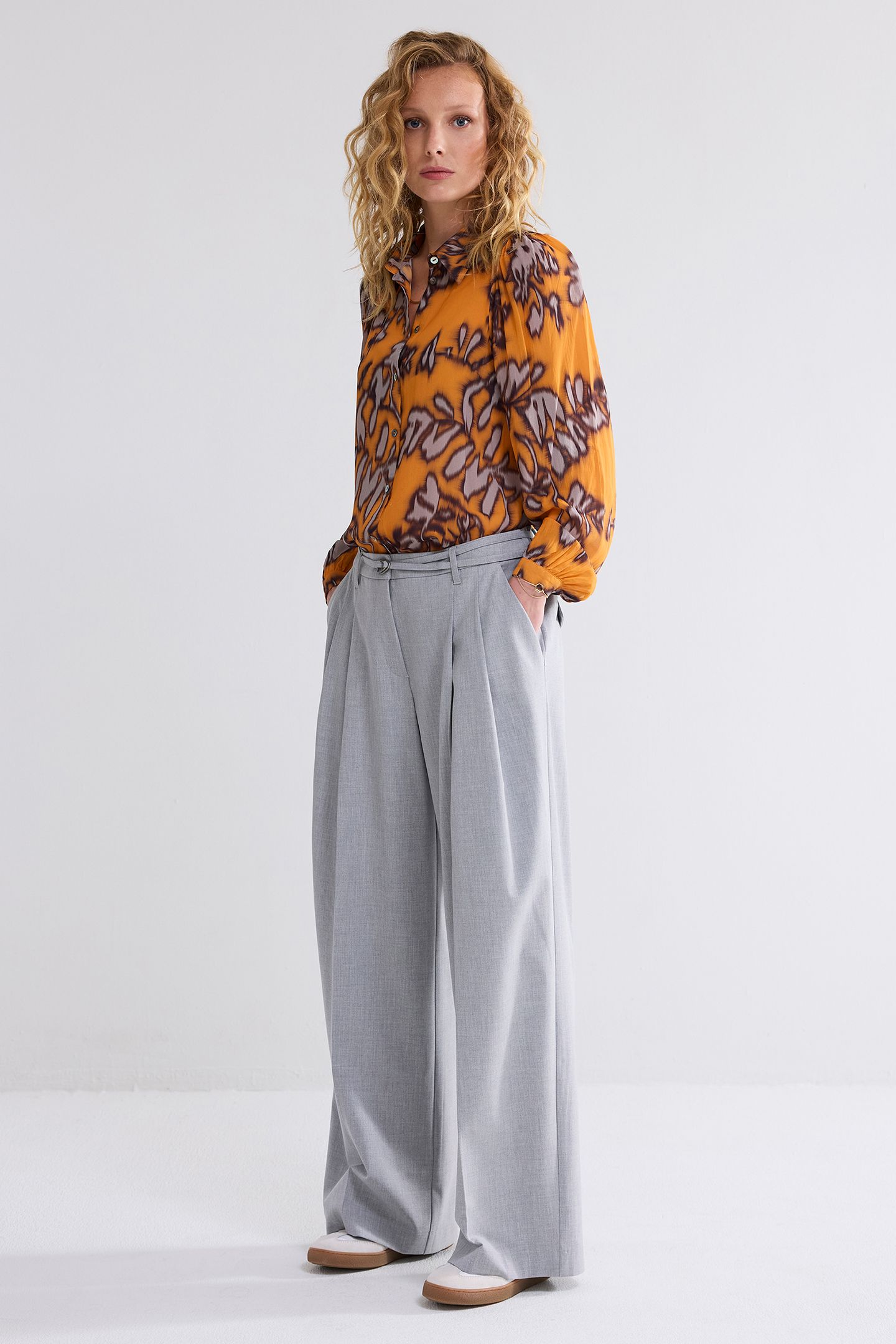 BLOUSE SPICY ORANGE PRINT ORANGE 4