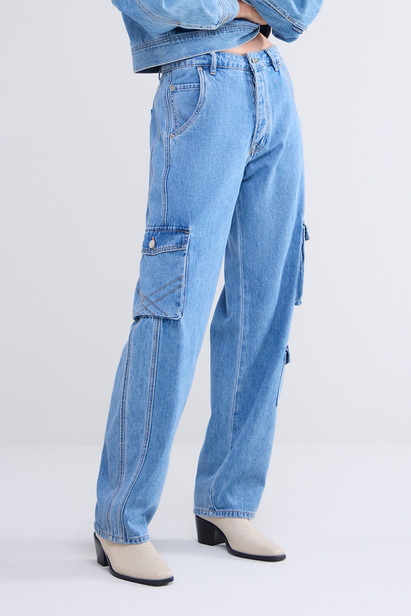 CARGO JEANS BAGGY COTTON JEANS DENIM 1