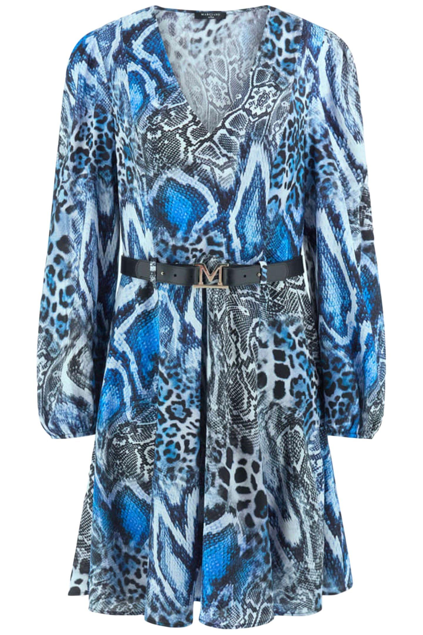 MARCIANO BY GUESS DEBORA SHORT DRESS MIDNIGHT SNAKE 4