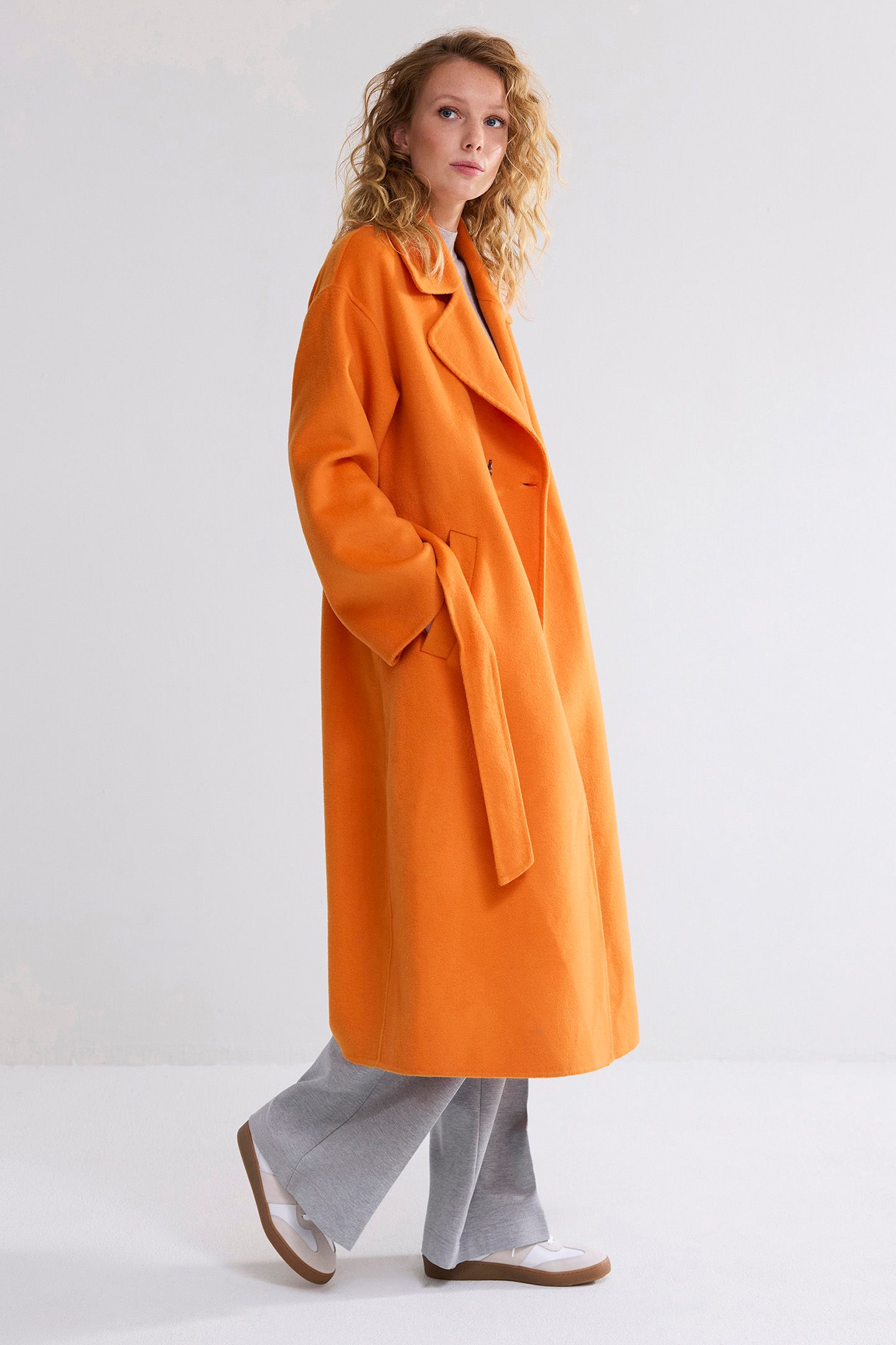 LONG COAT WOOL CLASSIC ORANGE 5