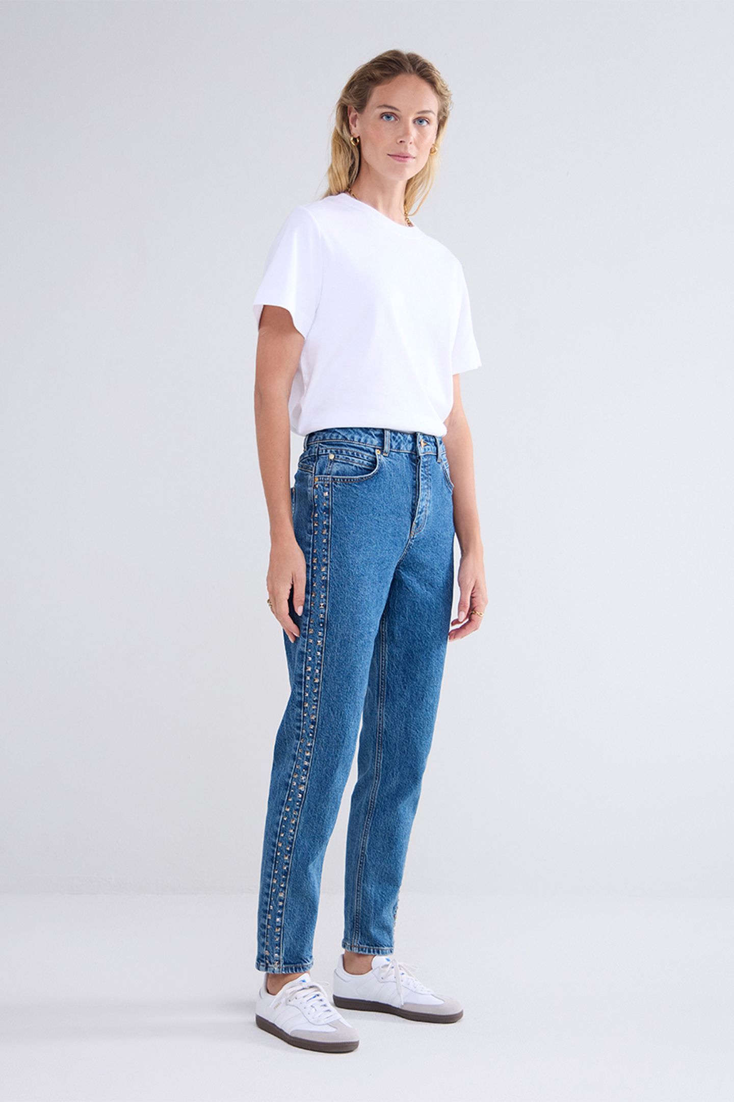 MOMS FIT JEANS INDIGO COTTON LYOCELL DENIM 4