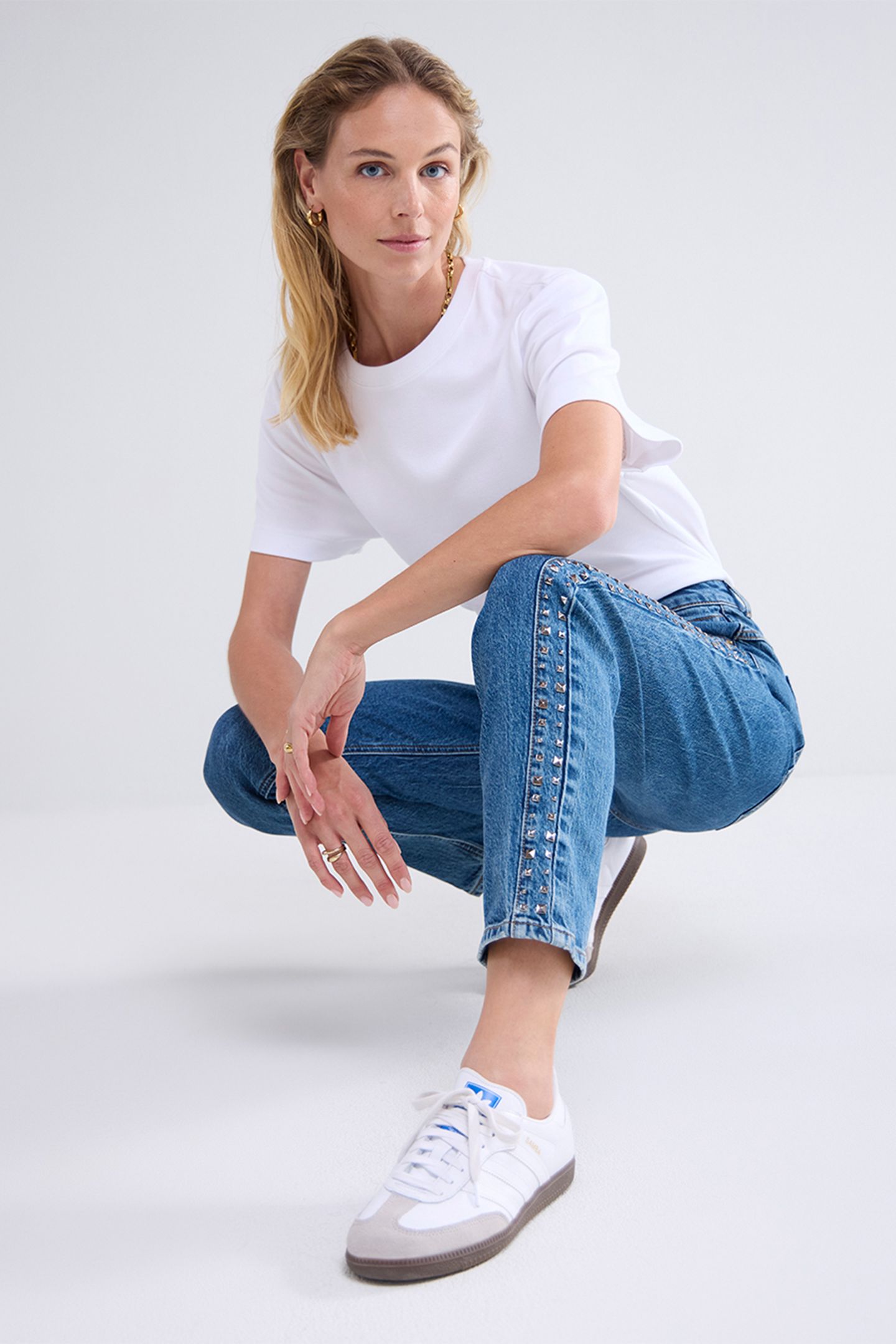 MOMS FIT JEANS INDIGO COTTON LYOCELL DENIM 6