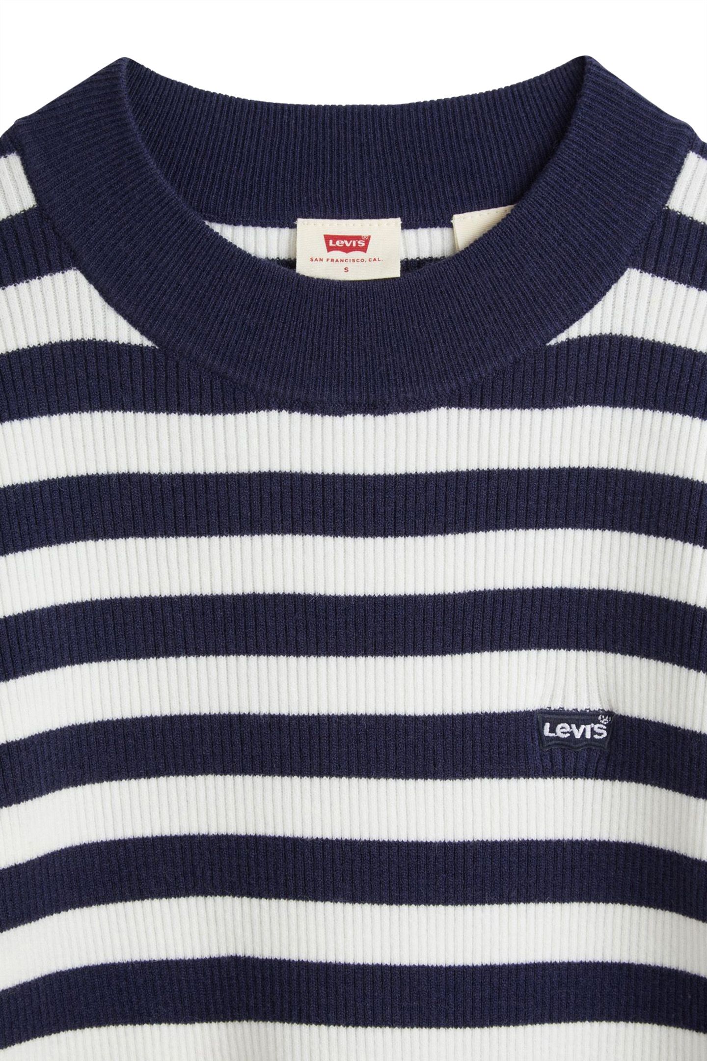 RIB CREW SWEATER OREO COOKIE MULTI STRIP 6