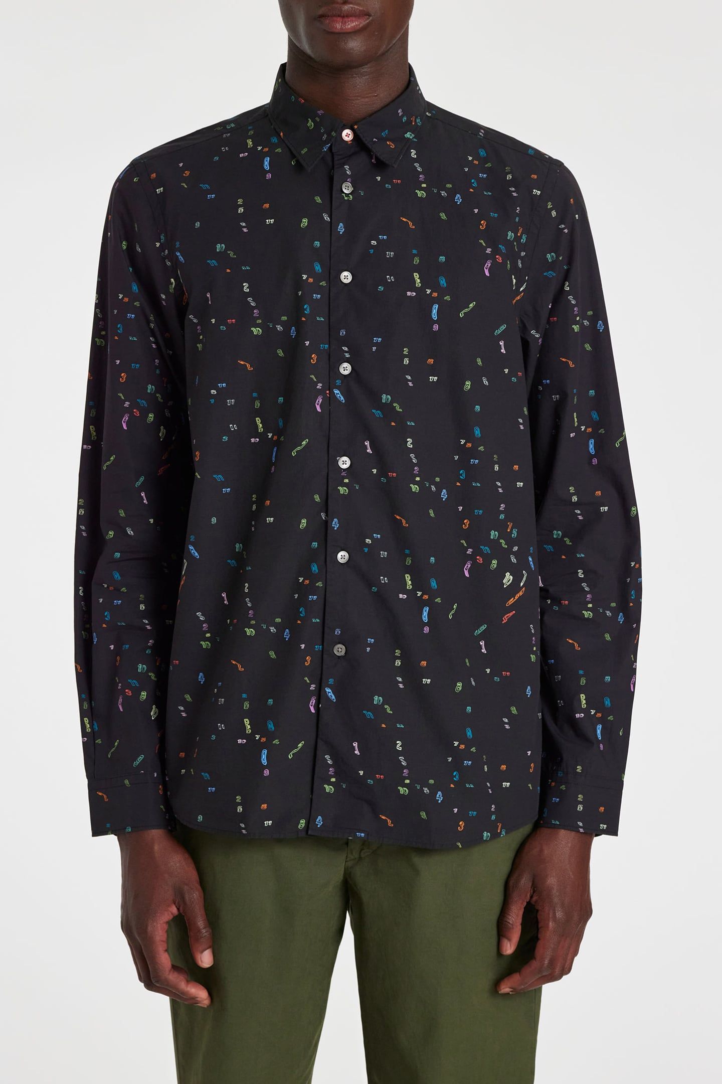 LS REGULAR FIT SHIRT BLACK 1