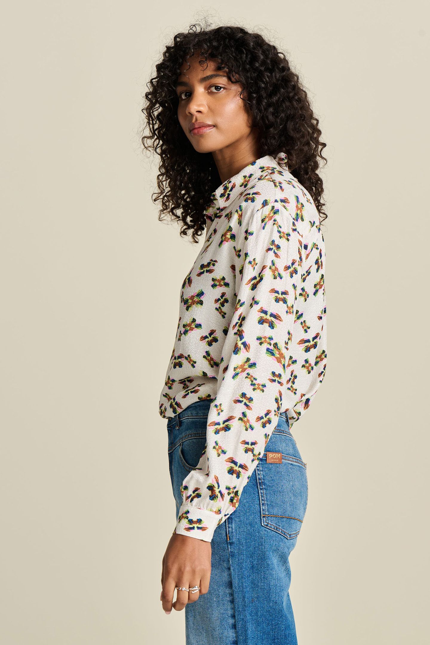 BLOUSE - MILLY BUTTERFLY ECRU 6