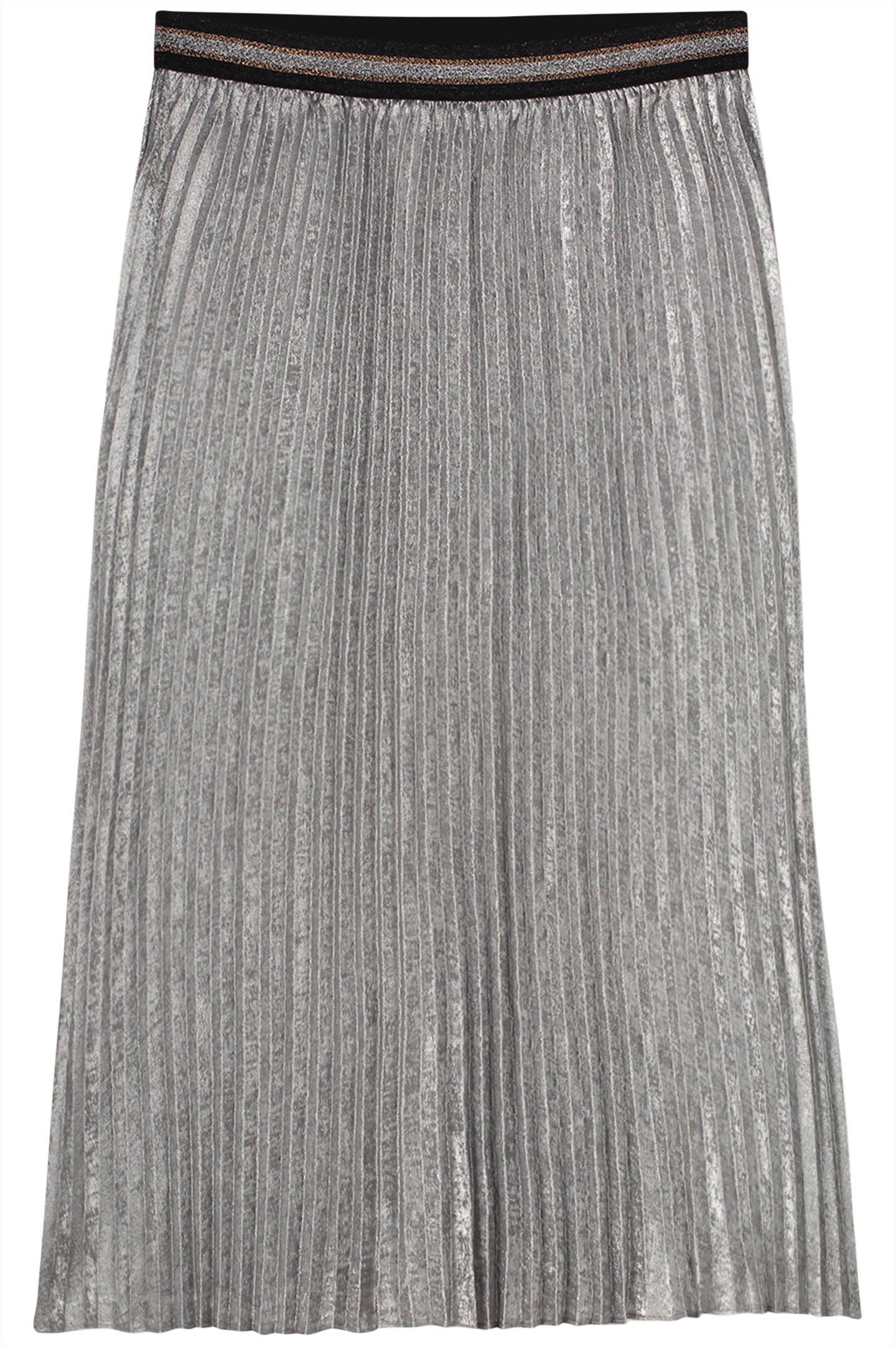 PLEATED SKIRT LAMEE METALLIC MIST 3