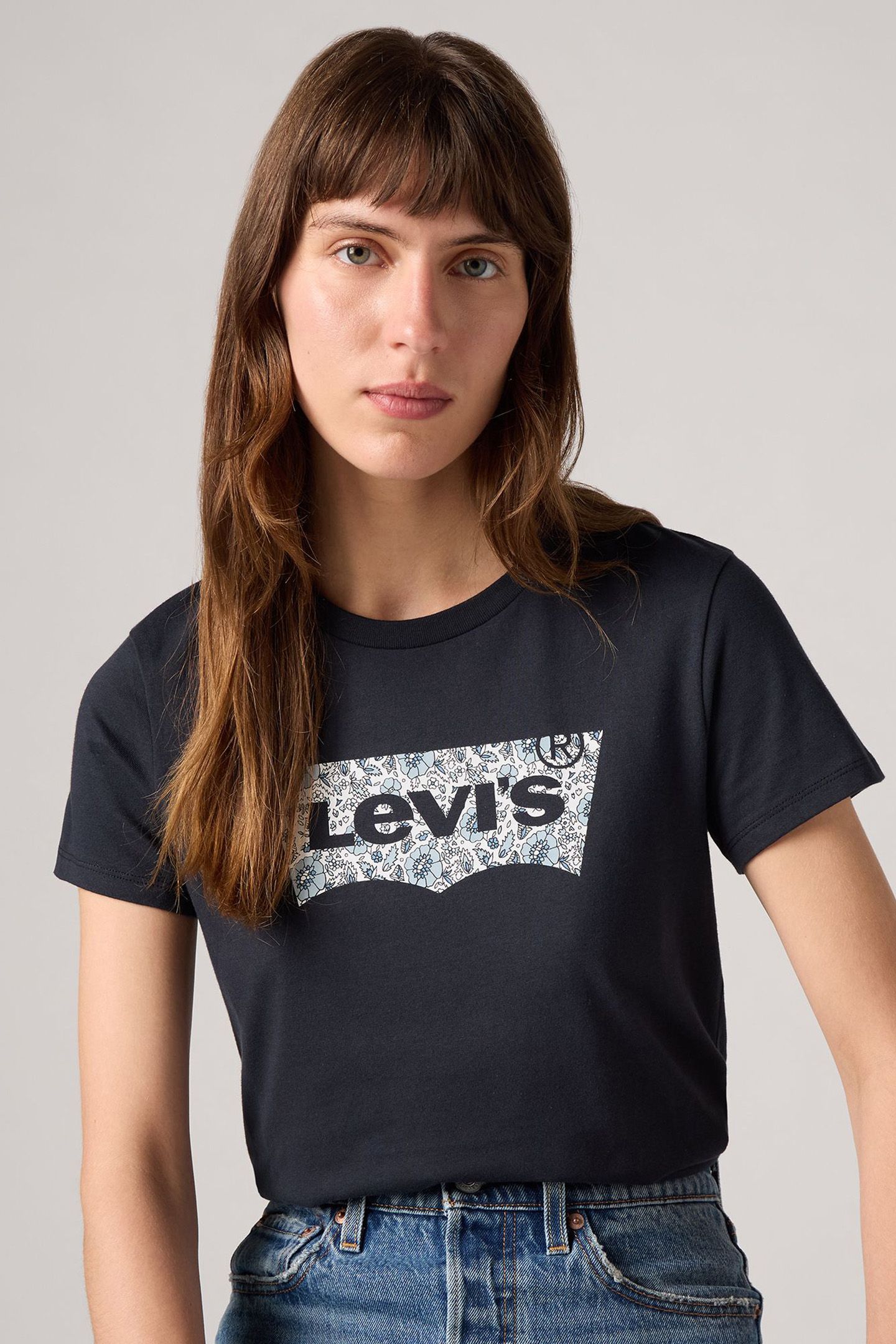 THE PERFECT TEE ANANDA FLORAL PRINT BW ANTHRACITE 4