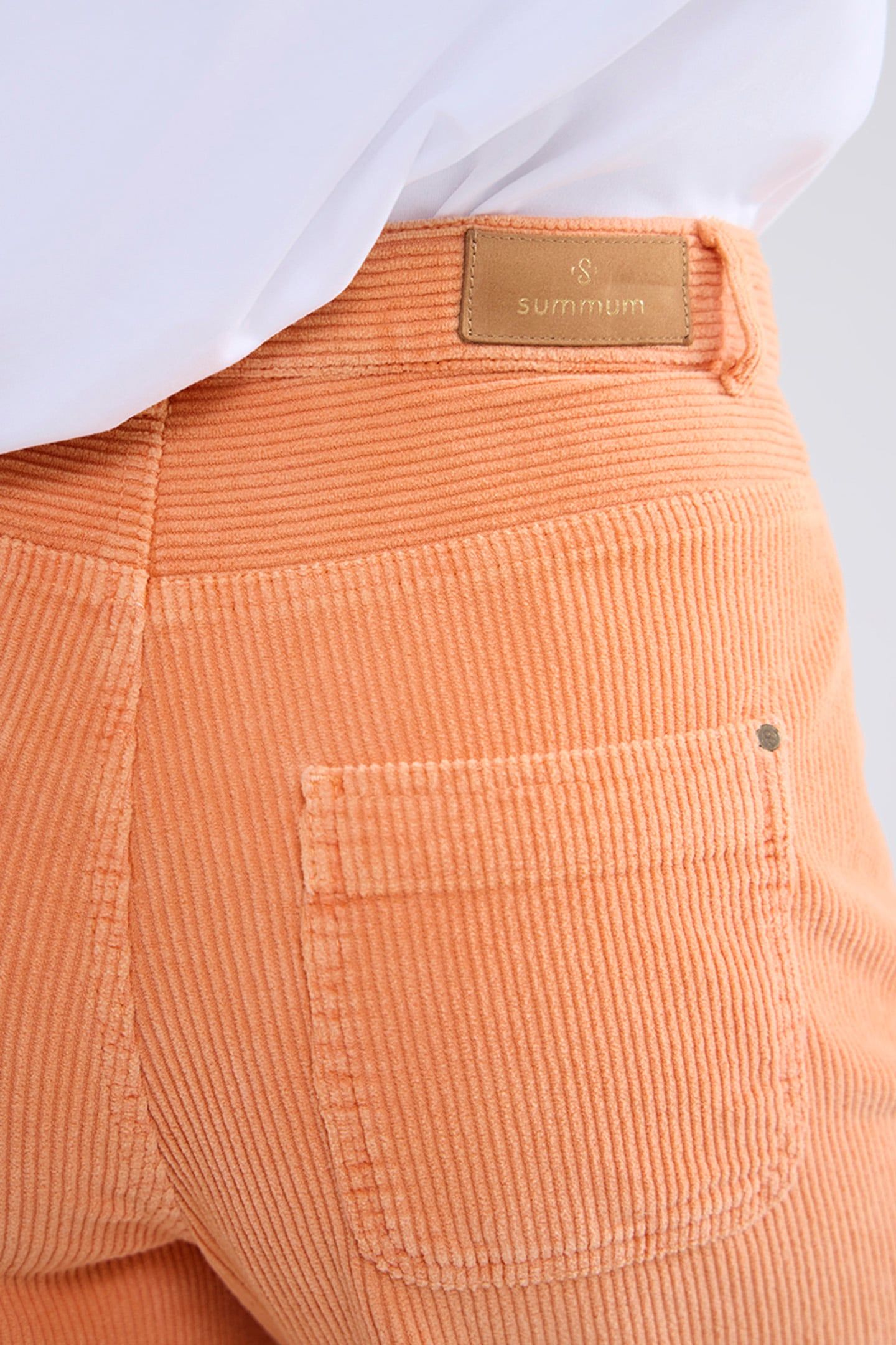 FLARED PANTS FLUID STRETCH CORD ORANGE 6