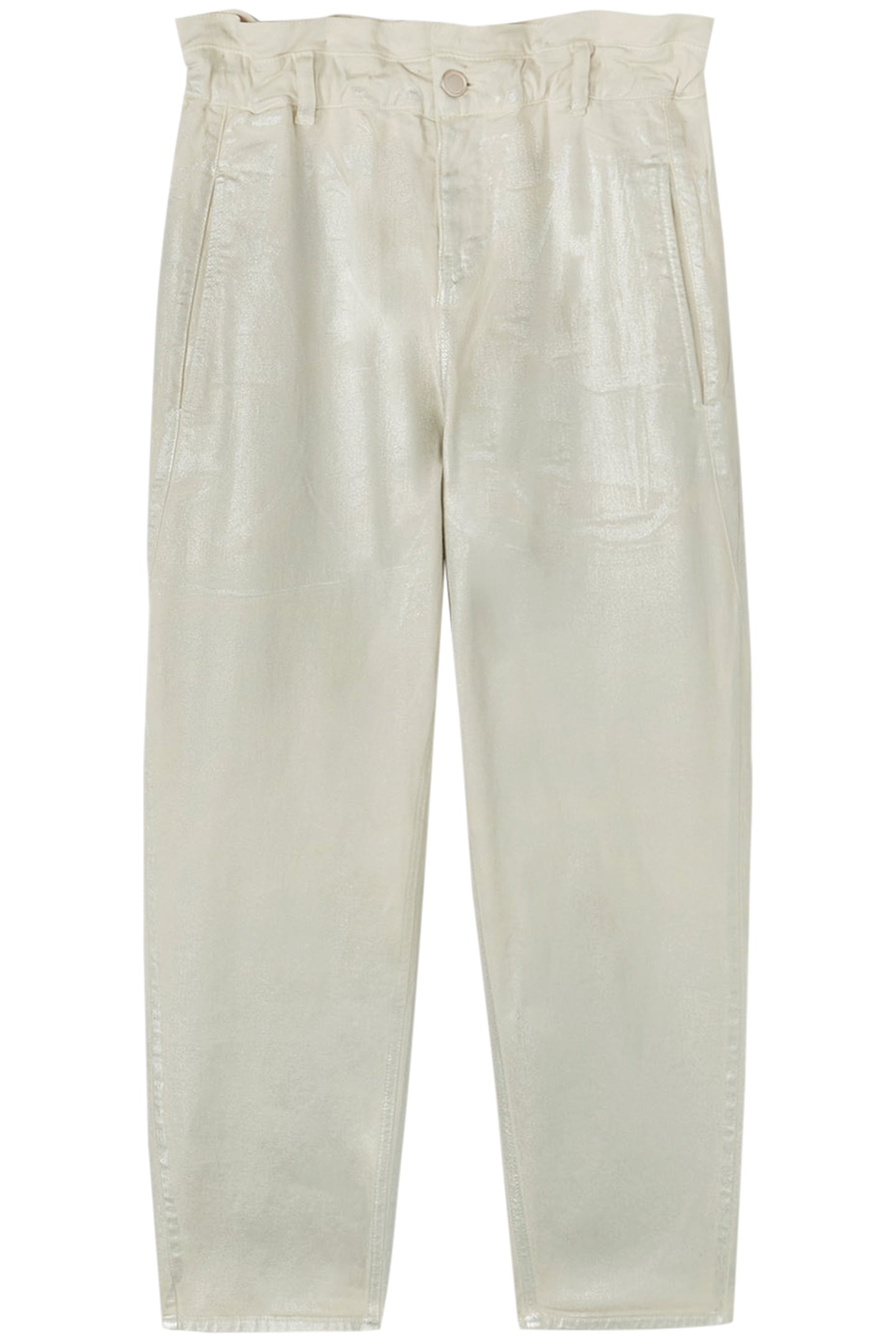 LAMINATED PAPERBAG JEANS GREY 4