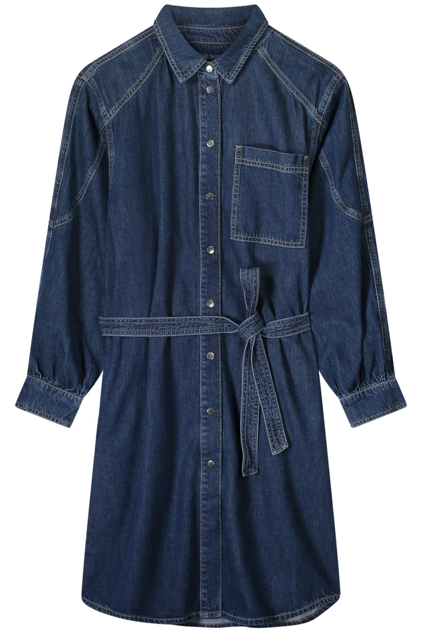 DENIM SHIRT DRESS LIGHTWEIGHT COTTON TENCEL DENIM 4