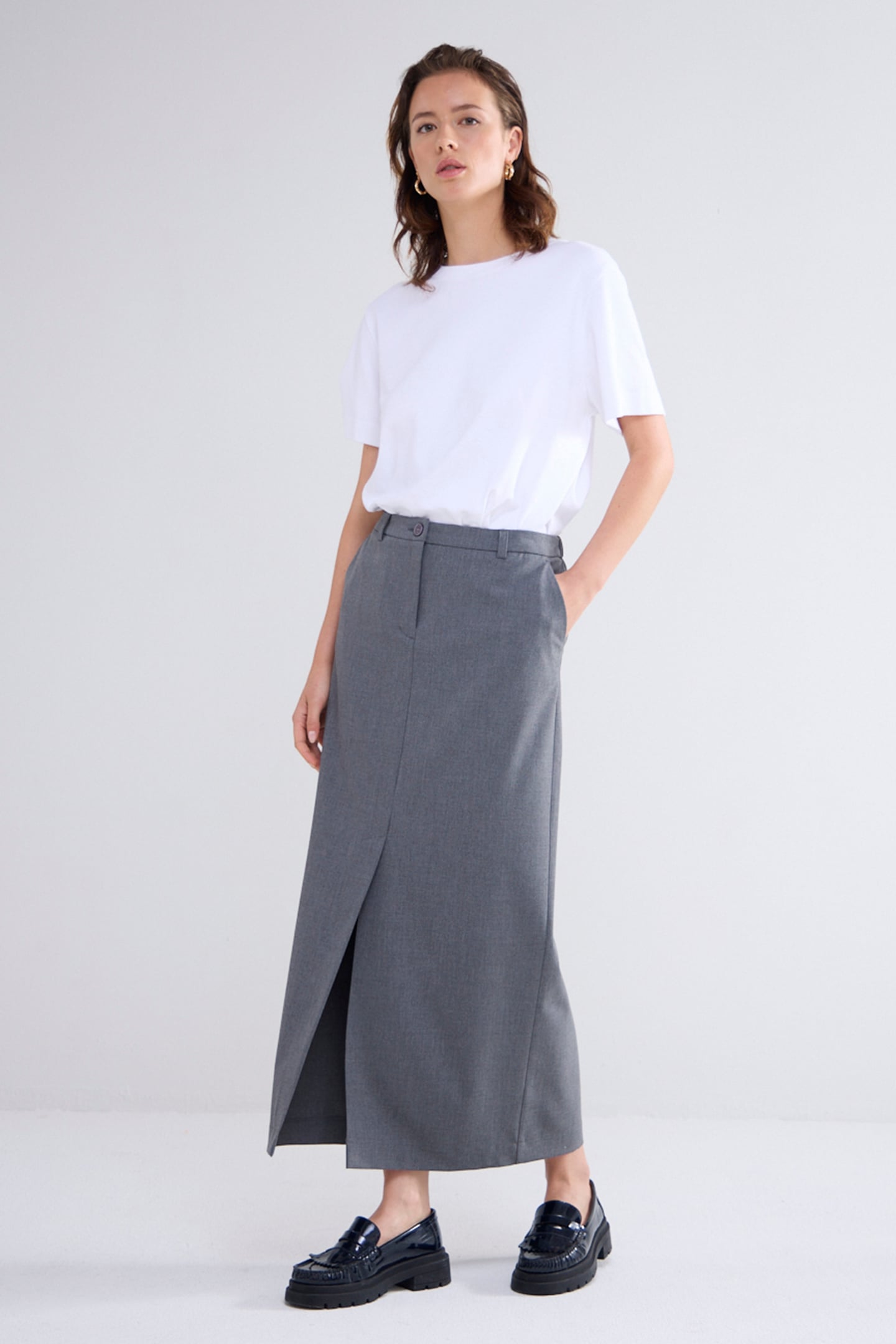 SKIRT VISCOSE BLEND STRETCH CLOUD 2
