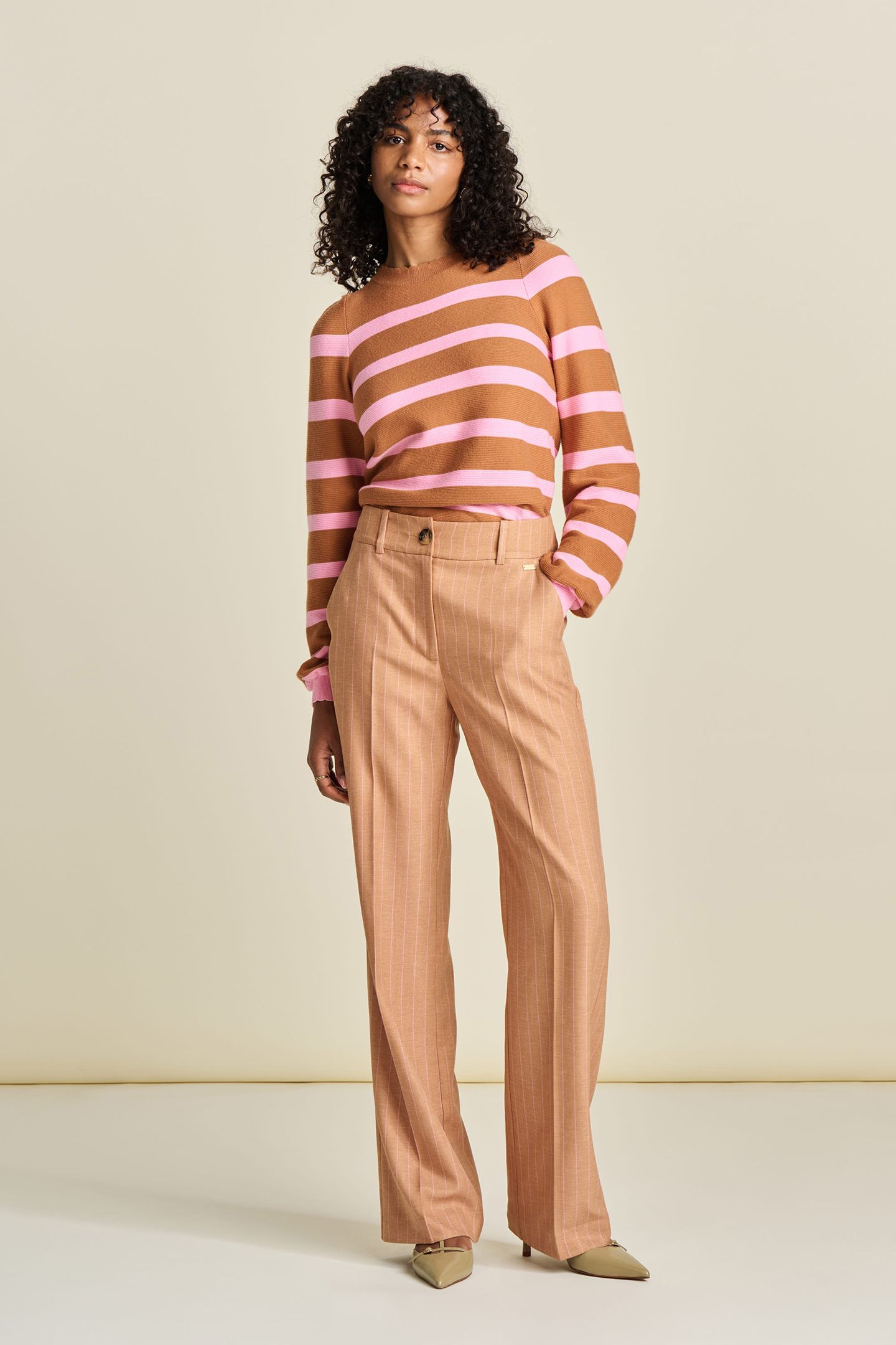 PULLOVER - STRIPED SUGAR BROWN 3