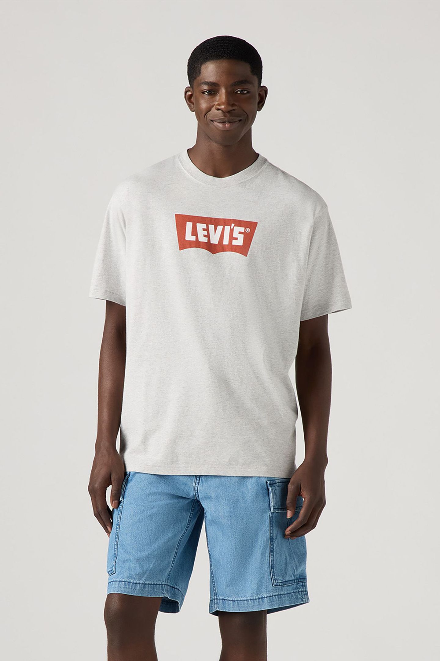 VINTAGE BW GRAPHIC TEE BW LOGO LIGHT HEATHER GREY 1