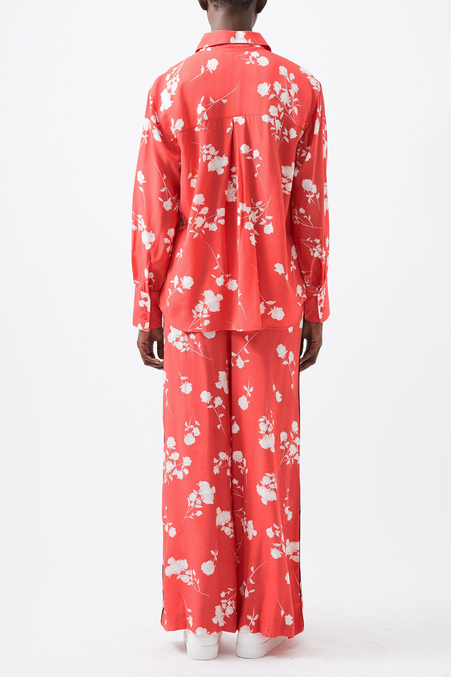 ALESSANDRA DELPHINE LS SHIRT CAYENNE RED/WHITE 2