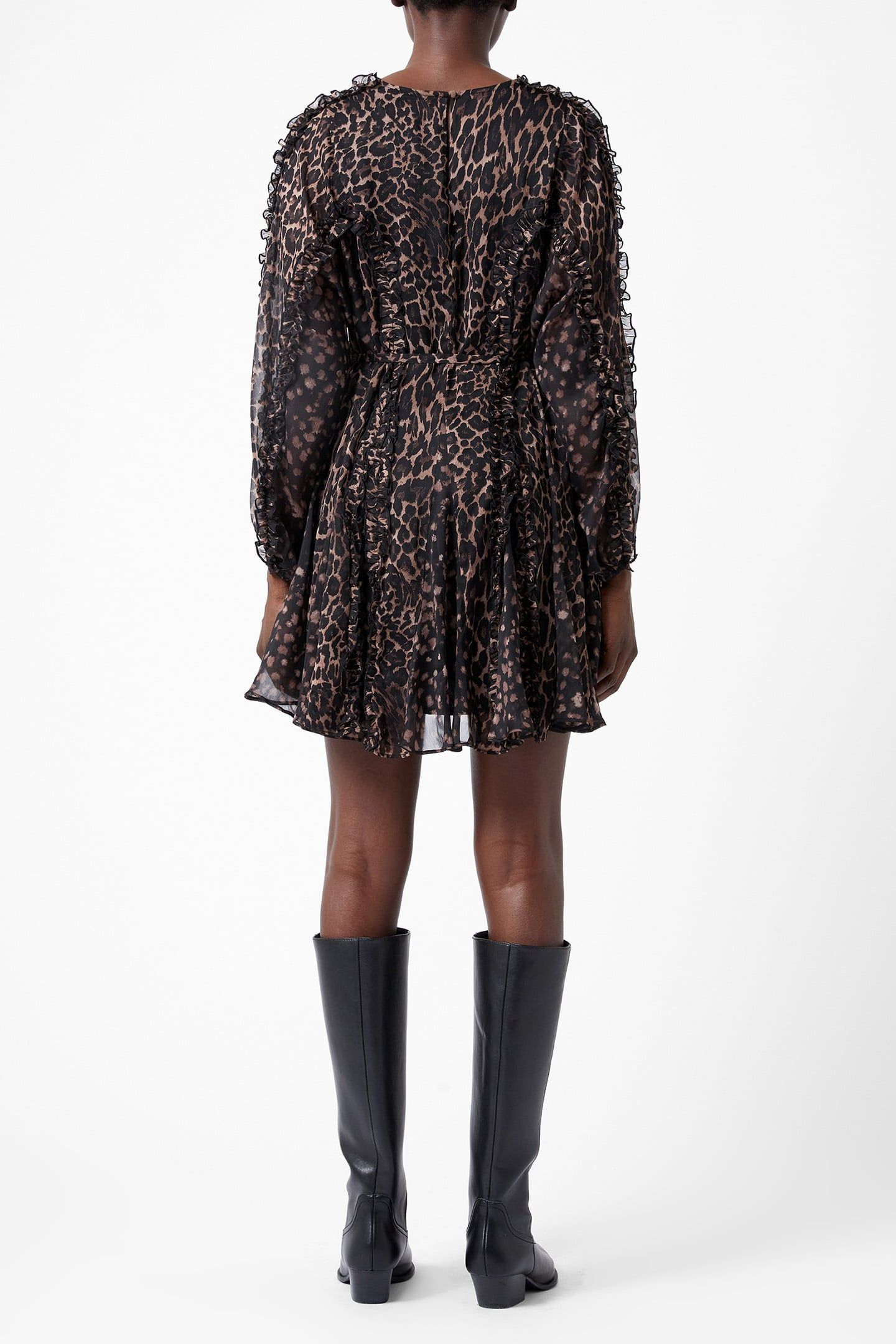 EMINA CHIFFON LEOPARD LS DRESS LEOPARD 3