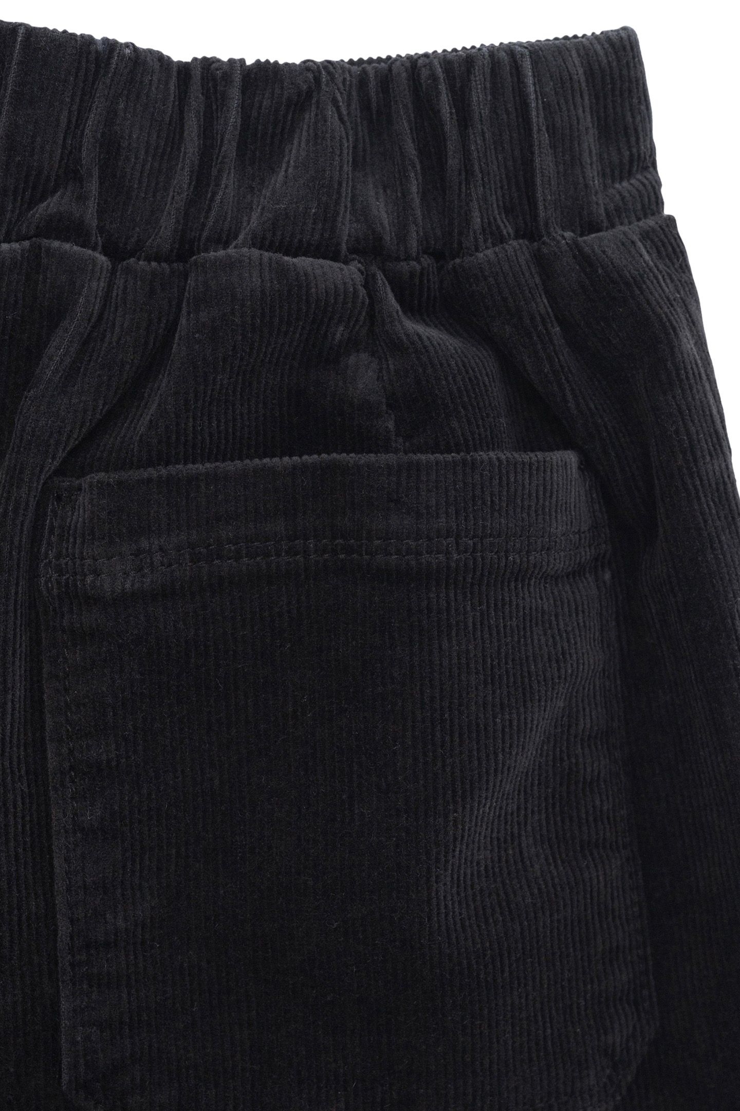 GIRLS' BLACK CORDUROY SHORTS WITH BOW AND BELT 4