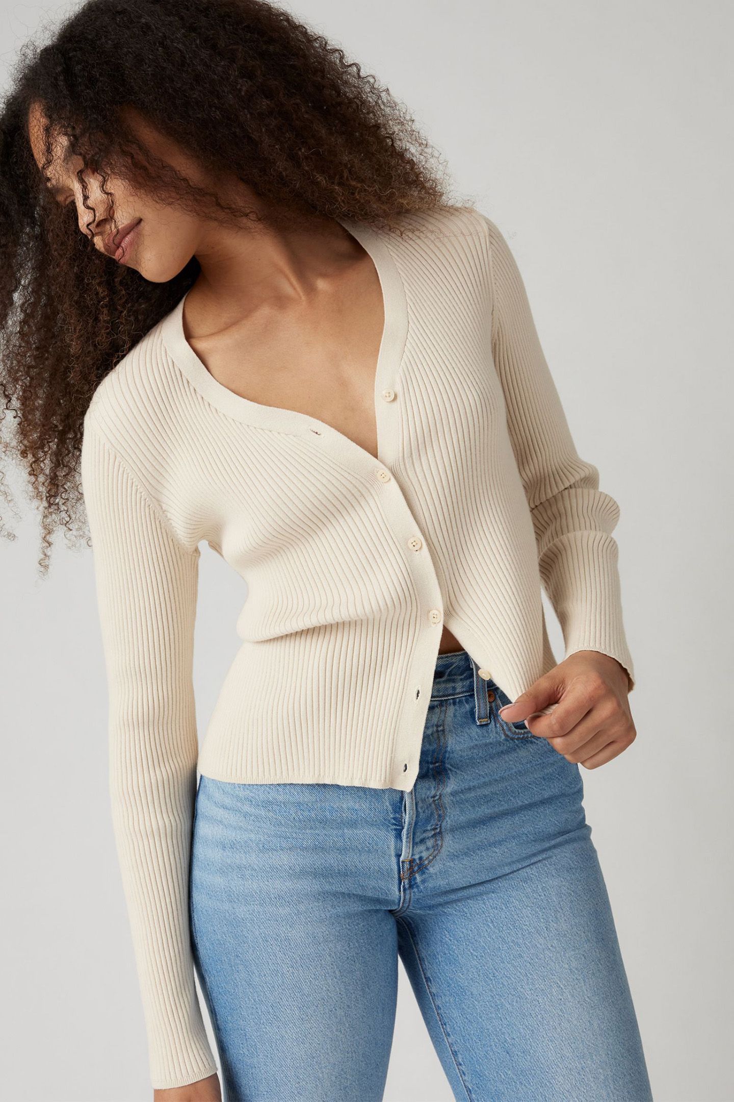 TULIP CARDIGAN OATMEAL HEATHER B0279 4