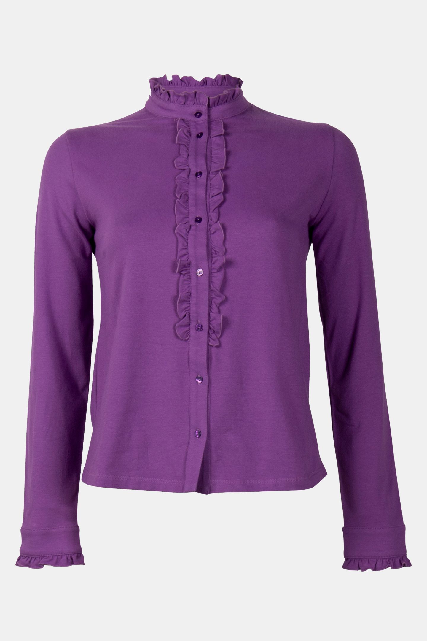 MOCK NECK SHIRT LS + FRILLS 3