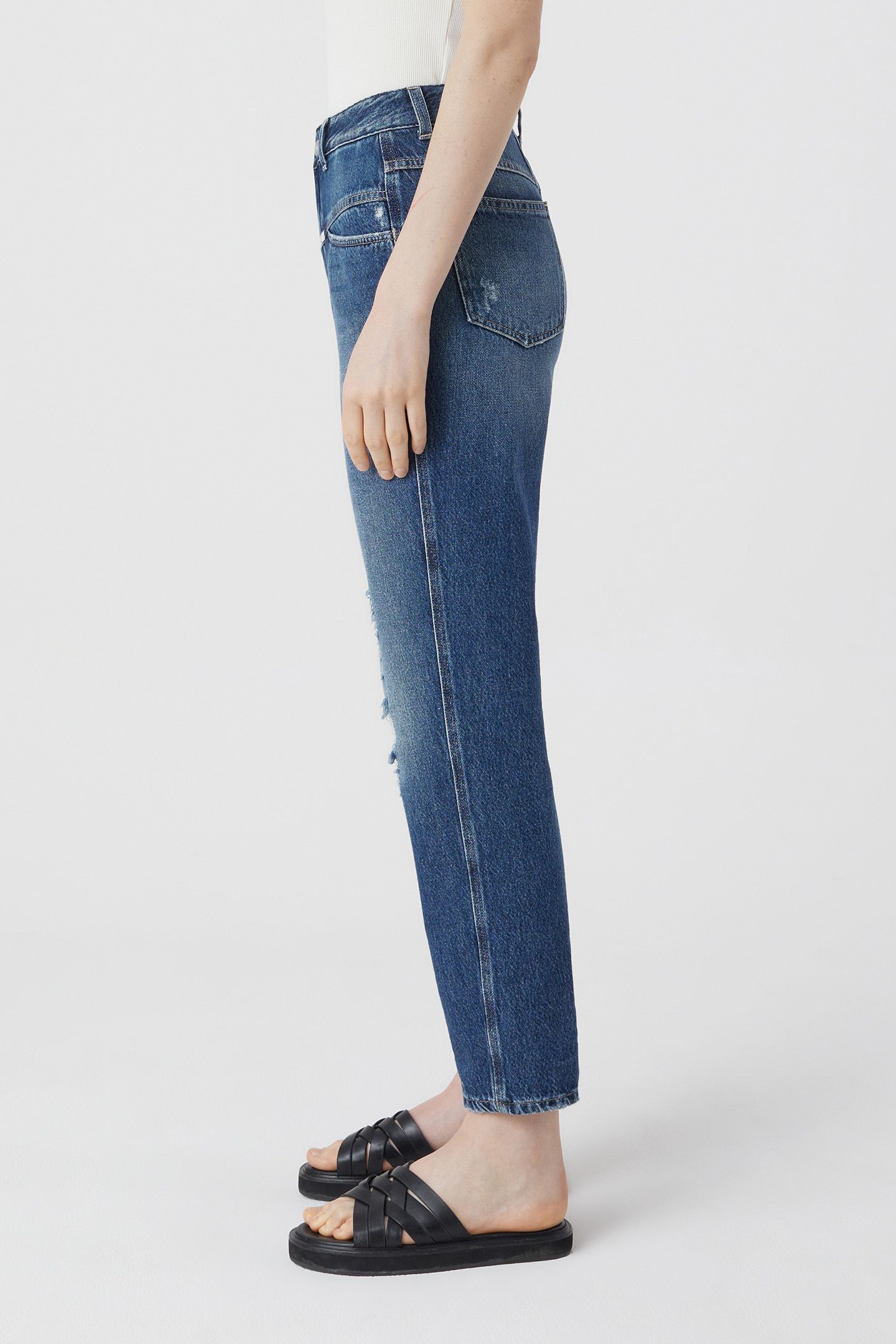 PEDAL PUSHER JEANS DARK BLUE 5