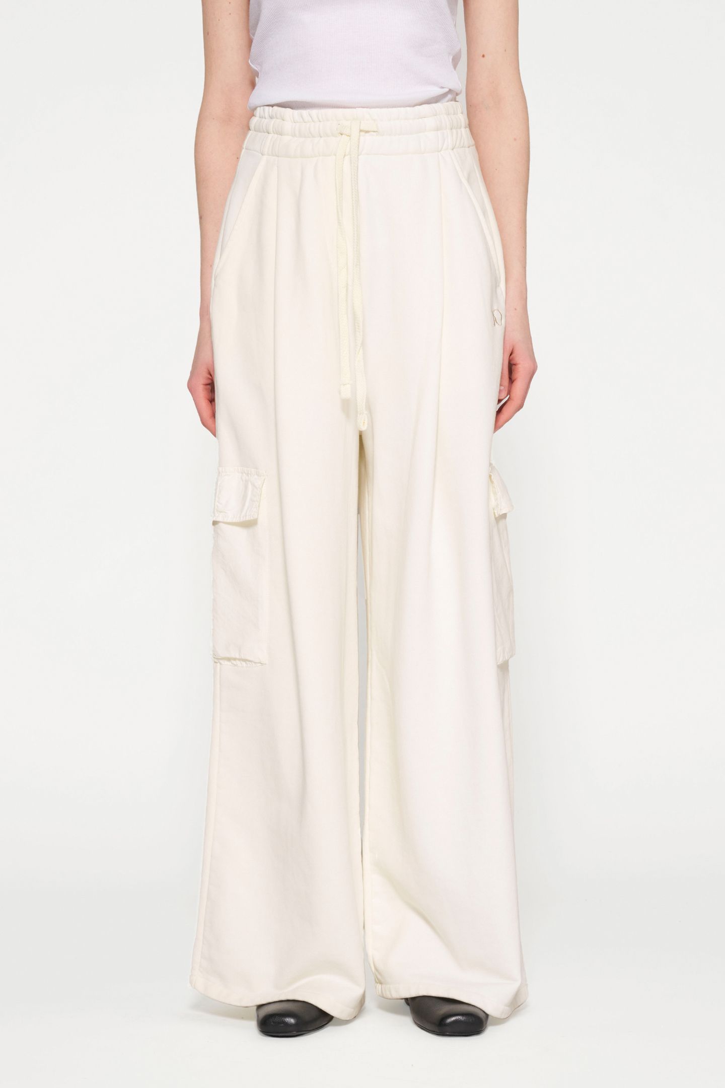 WIDE LEG CARGO PANTS LIGHT NATURAL 1