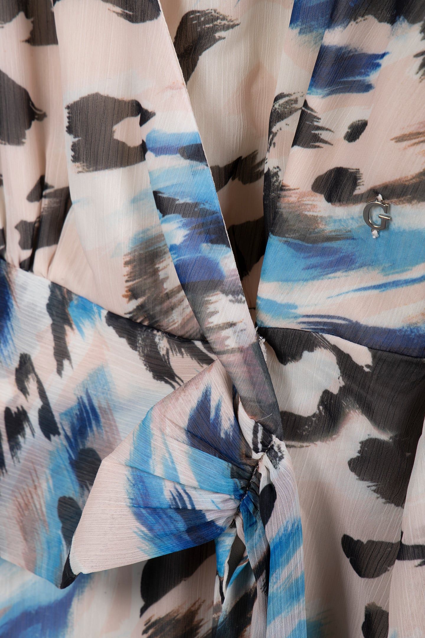 GUESS ECO LS LAILA MAXI DRESS ABSTRACT ANIMALIER P 4