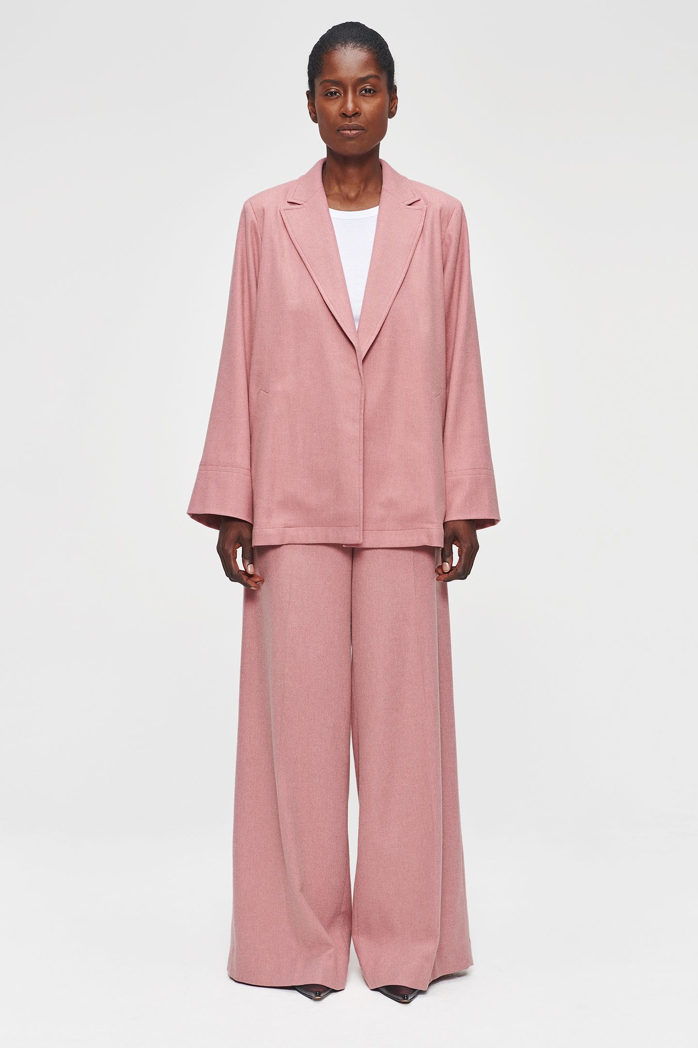 RELAXED FLANNEL JACKET CASHMERE ROSE 5