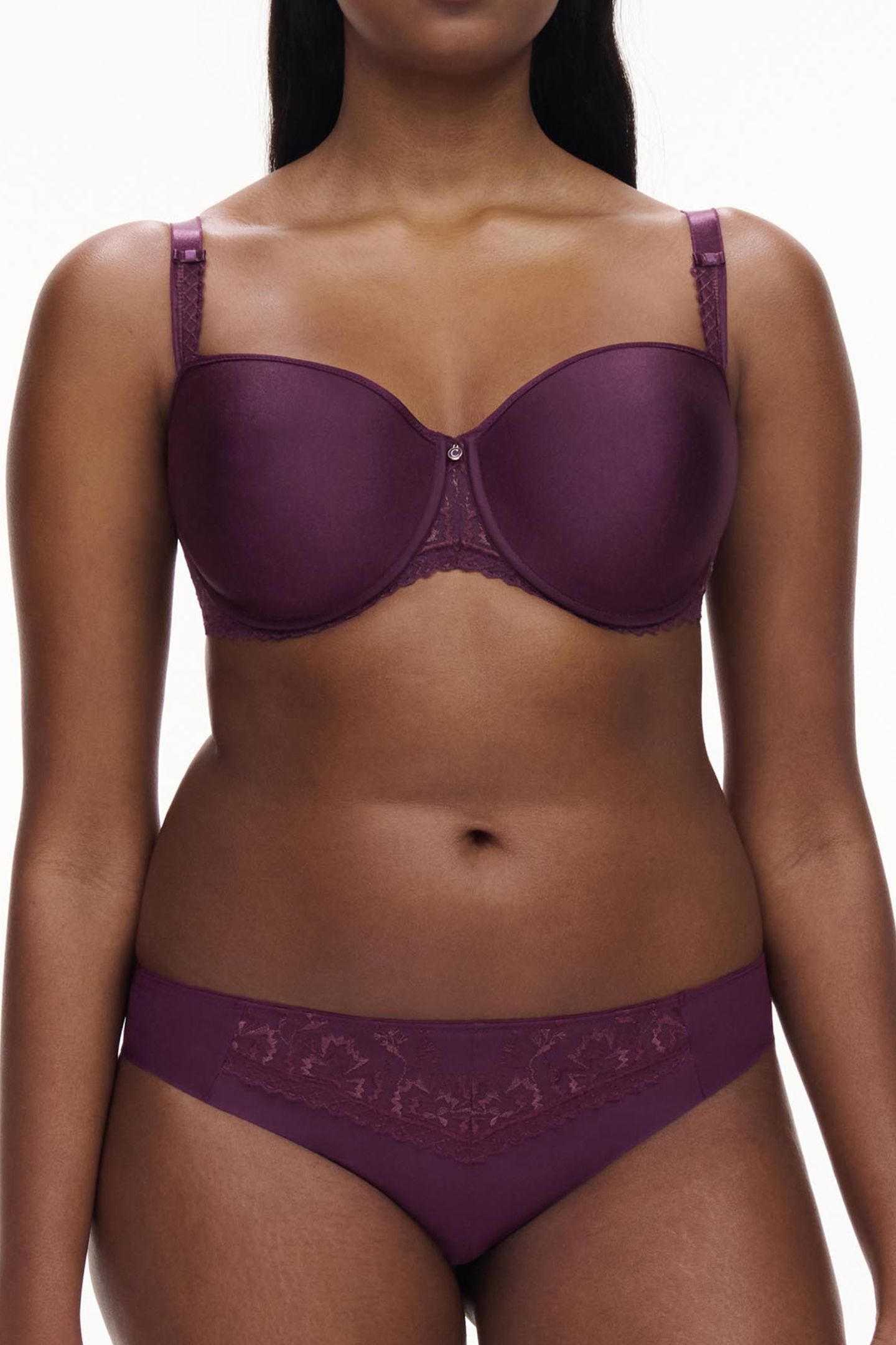 CO BRA TSHIRT HALF CUP MEMORY AUBERGINE SHADES 1