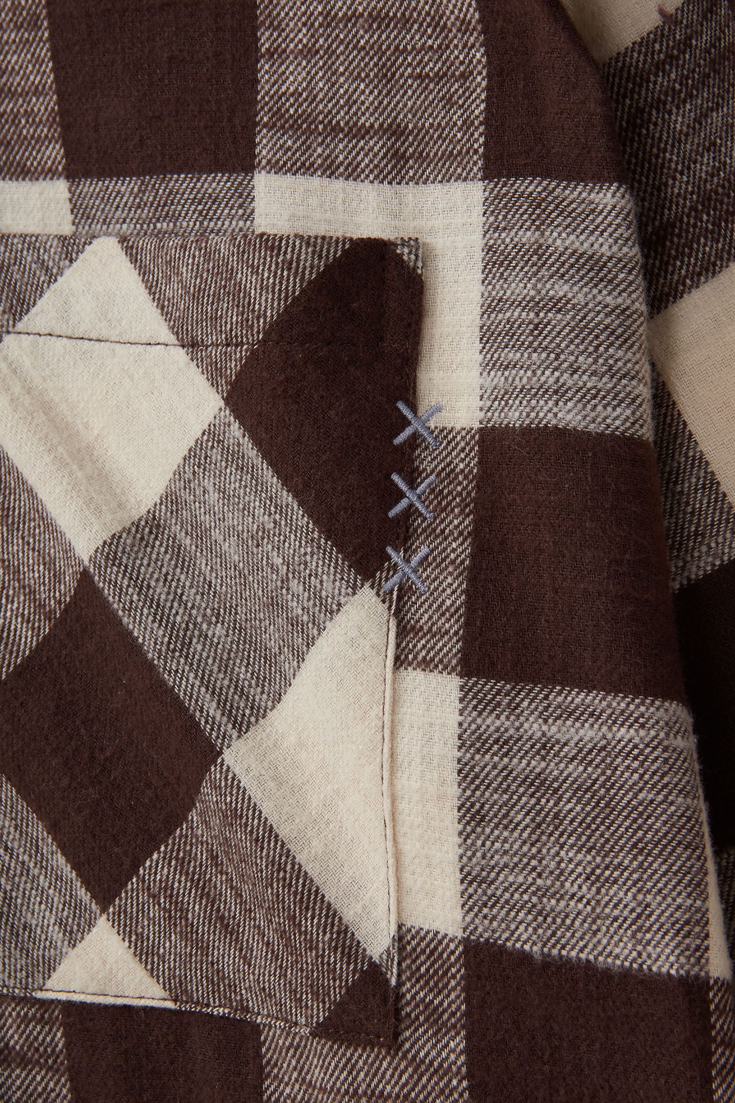 OVERSIZED SHIRT SEAL BROWN/BUFFALO CHECK 9